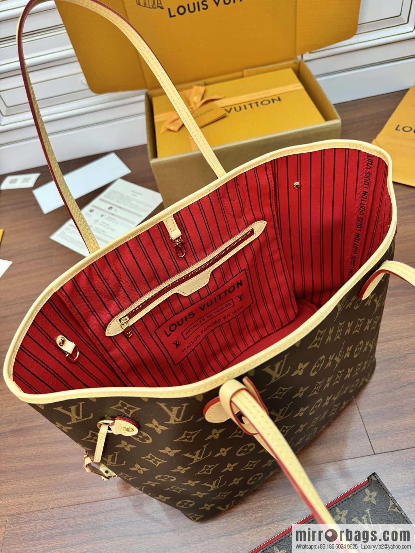 LV M46987 CUSTOMIZABLE Neverfull MM