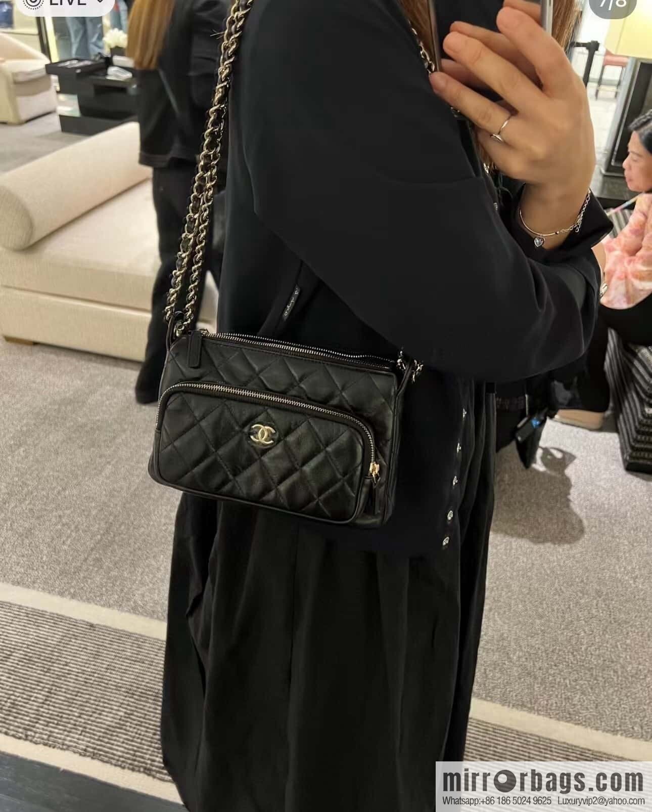 𝐂𝐡𝐚𝐧𝐞𝐥 𝟐𝟓𝐜 early spring new models, camera bag, black gold 🥂 AP4349