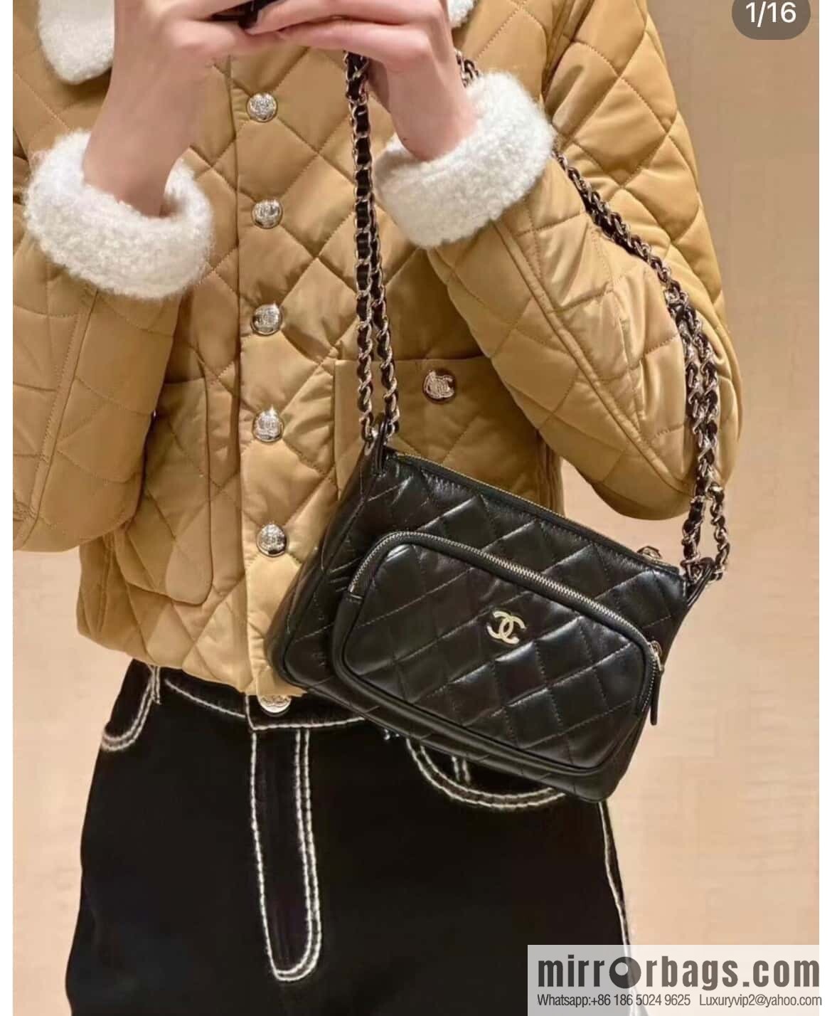 𝐂𝐡𝐚𝐧𝐞𝐥 𝟐𝟓𝐜 early spring new models, camera bag, black gold 🥂 AP4349