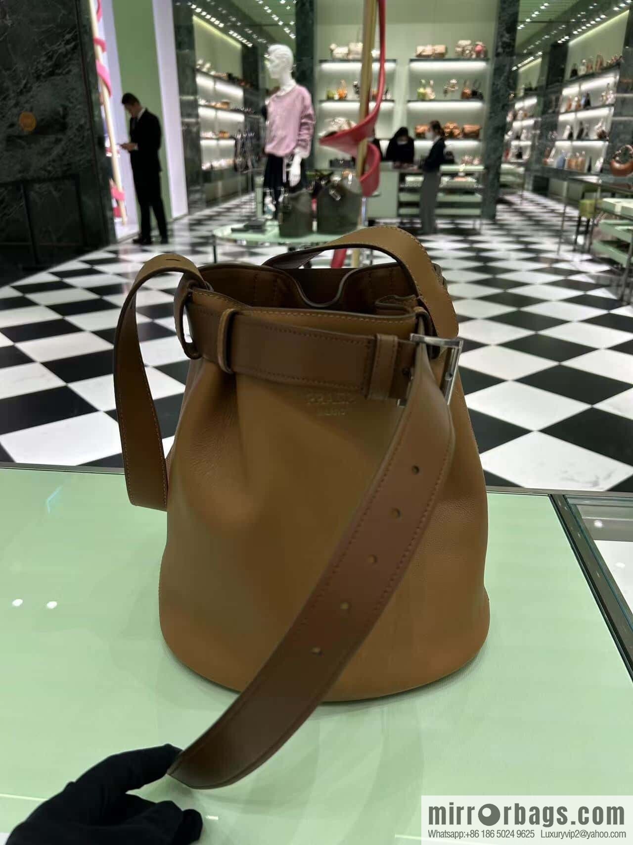 PRADA 🎉 new bucket bag 🎉 1BE085 🎉🎉 brown