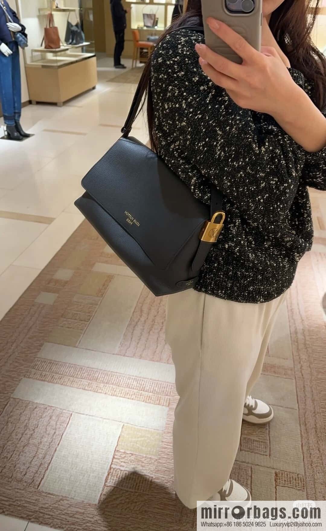 [Boutique‑grade] M13148 black M13151 brown, full leather shoulder bag Low Key Messenger handbag