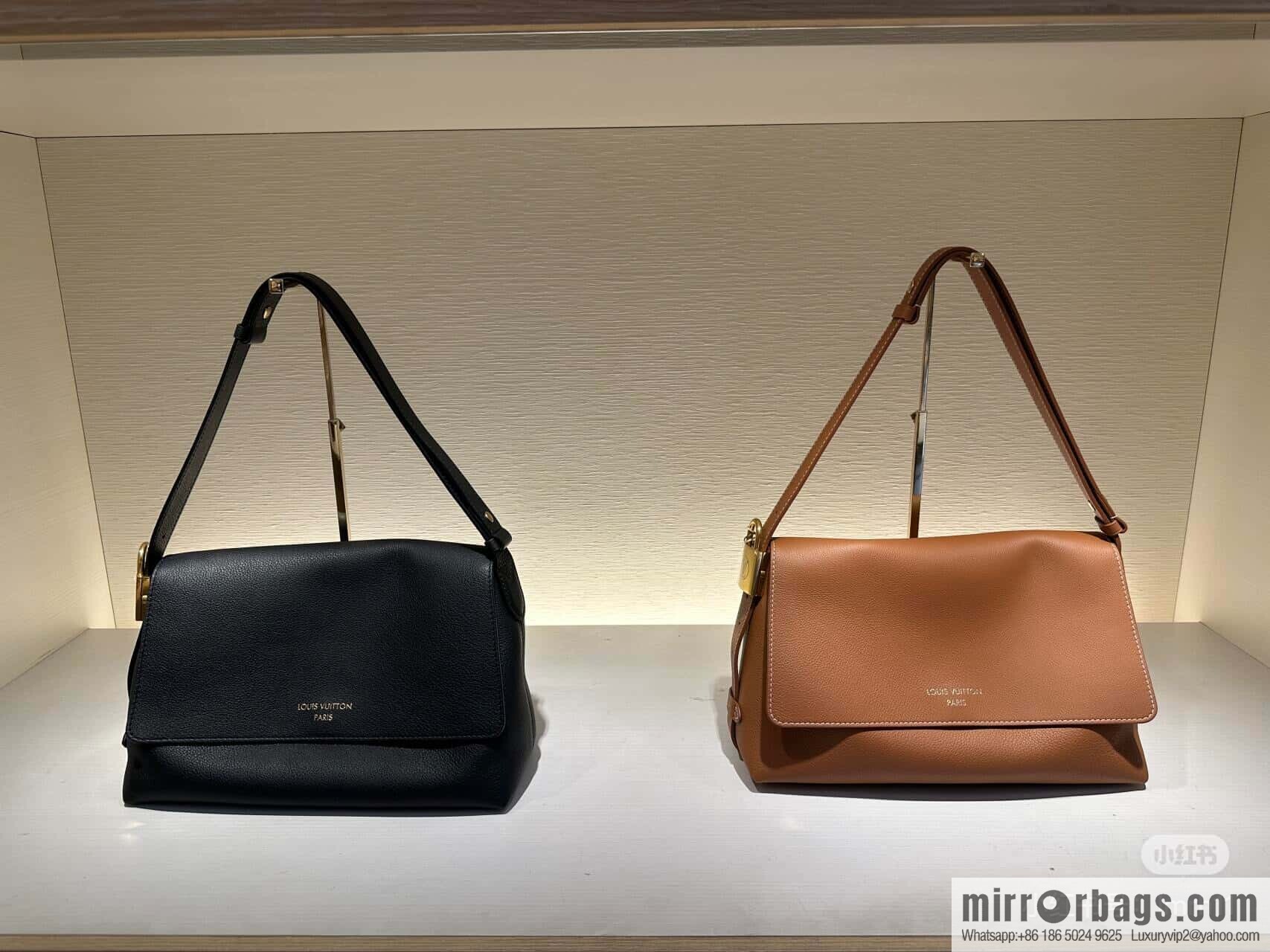 [Boutique‑grade] M13148 black M13151 brown, full leather shoulder bag Low Key Messenger handbag