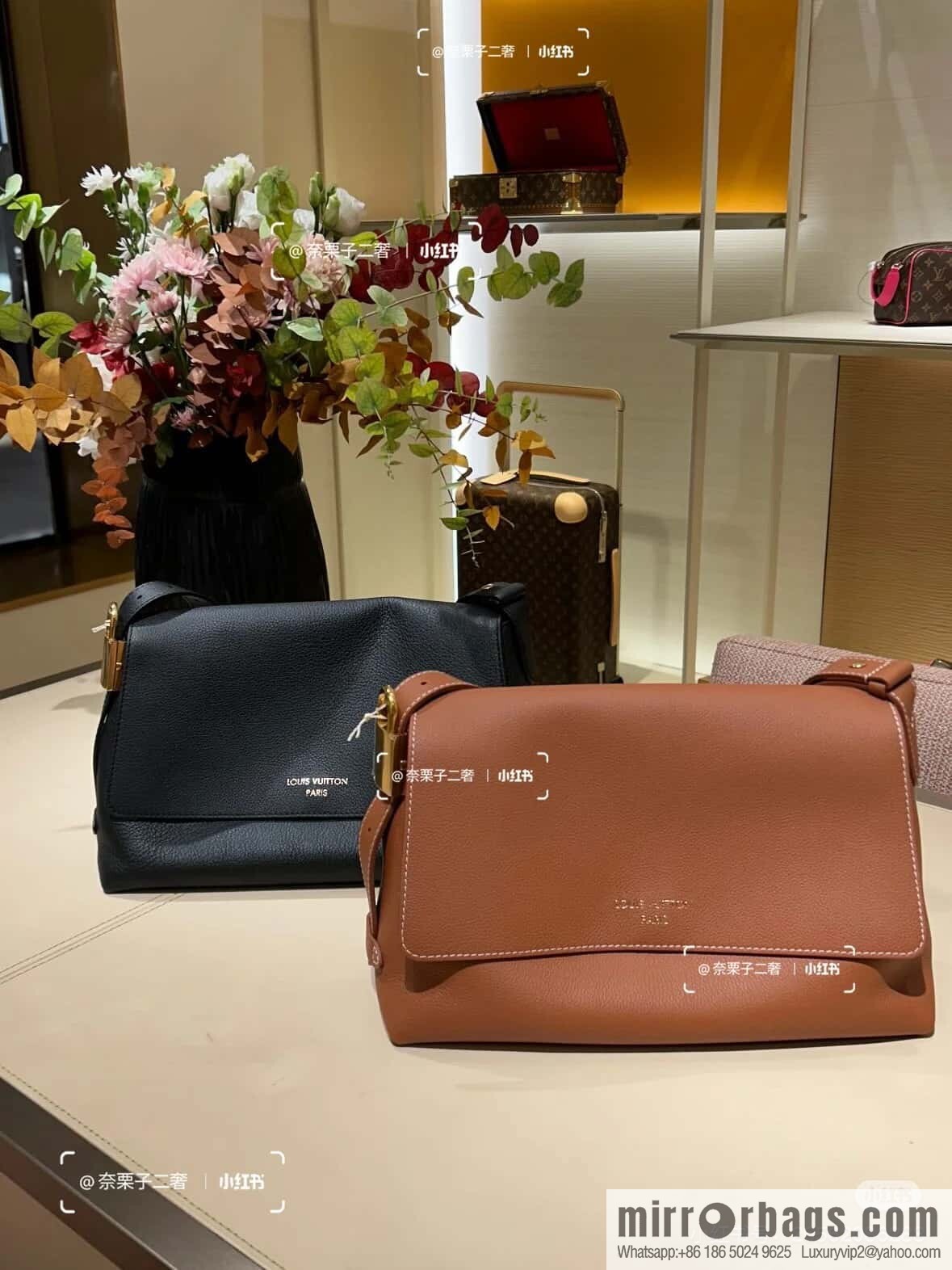 [Boutique‑grade] M13148 black M13151 brown, full leather shoulder bag Low Key Messenger handbag