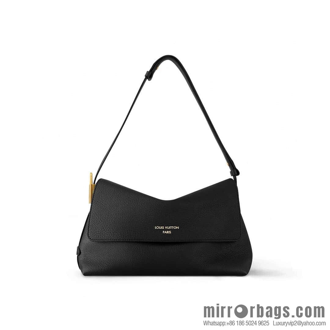 [Boutique‑grade] M13148 black M13151 brown, full leather shoulder bag Low Key Messenger handbag