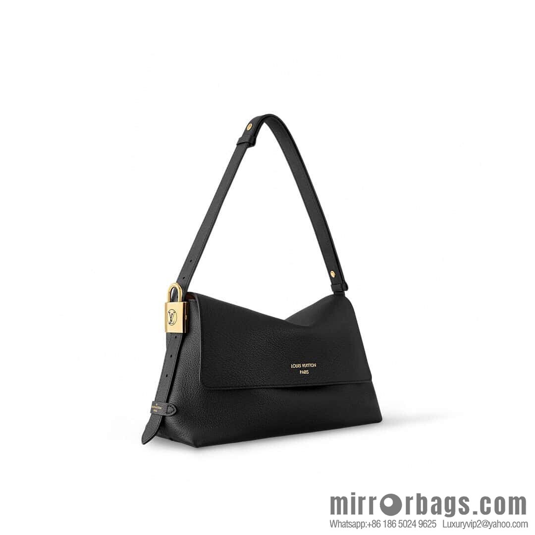 [Boutique‑grade] M13148 black M13151 brown, full leather shoulder bag Low Key Messenger handbag