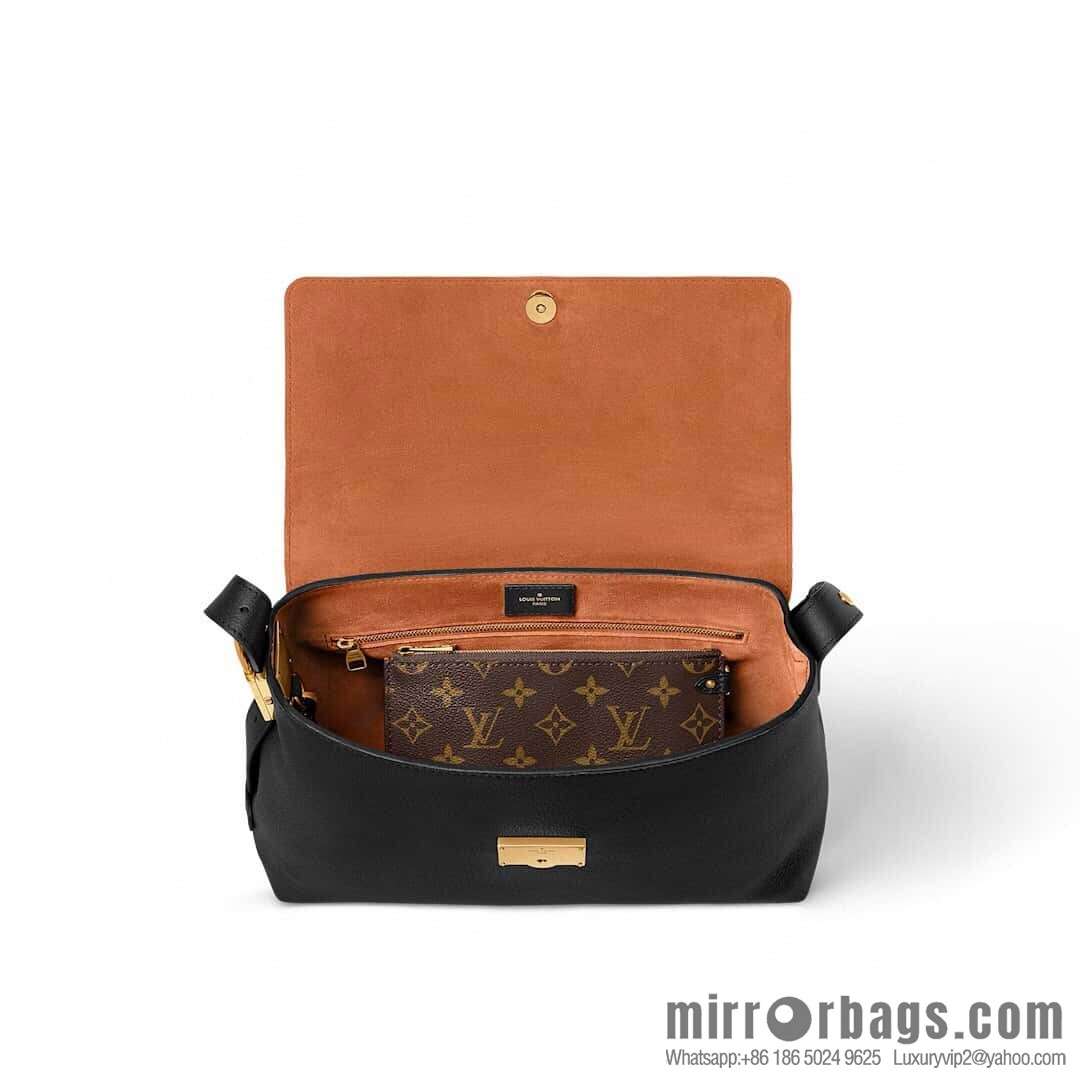 [Boutique‑grade] M13148 black M13151 brown, full leather shoulder bag Low Key Messenger handbag