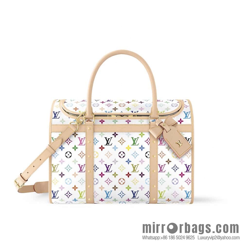 [Boutique‑grade] M13741 white color, pet bag LV XTM dog pet bag