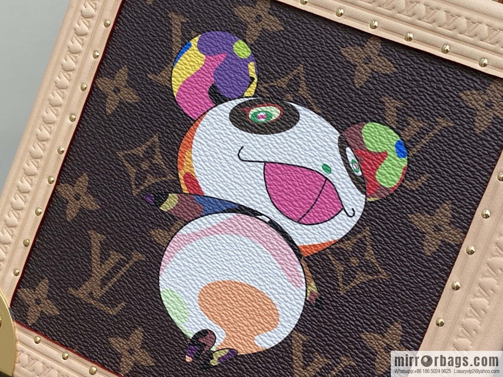 [Boutique‑grade] M13127 presbyopia silk screen printing, square box LV X Murakami LV x TM mini square suitcase