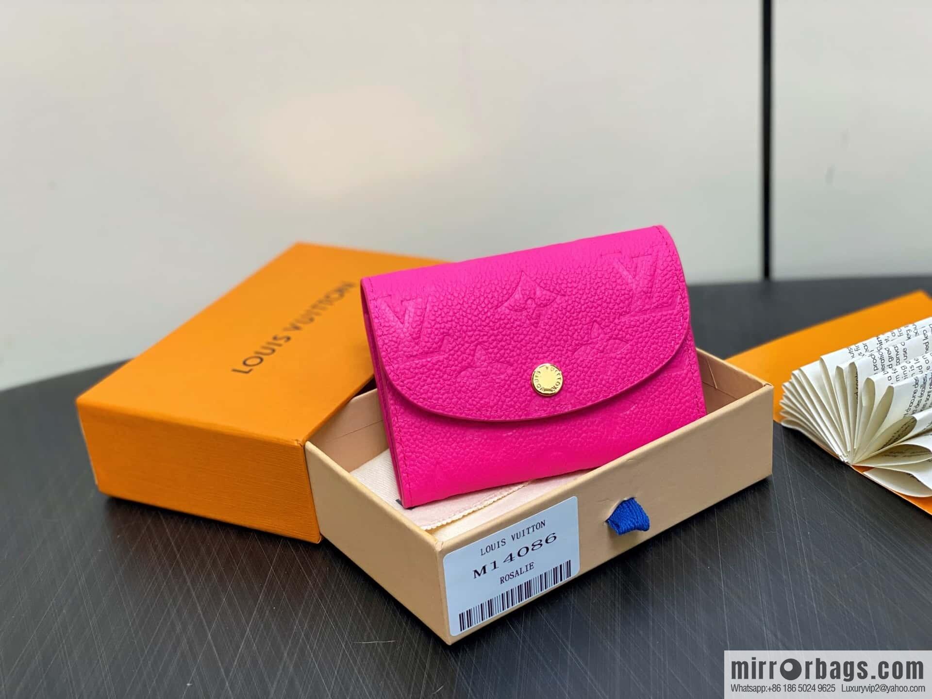 [Original order boutique] M14086 rose red and white, change bag wallet LV x TM Rosalie Coin Perth wallet