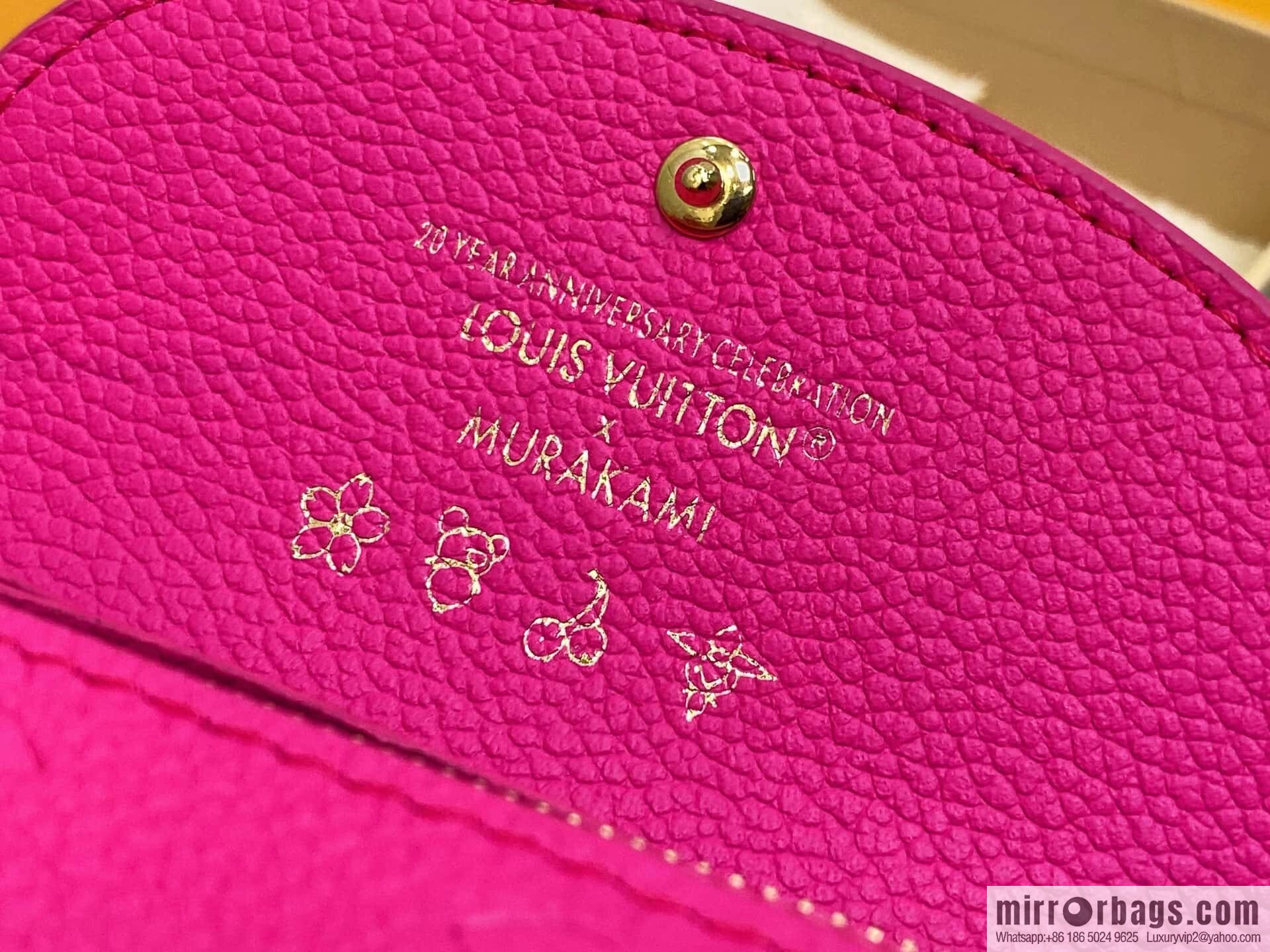[Boutique‑grade] M14086 rose red and white, change bag wallet LV x TM Rosalie Coin Perth wallet