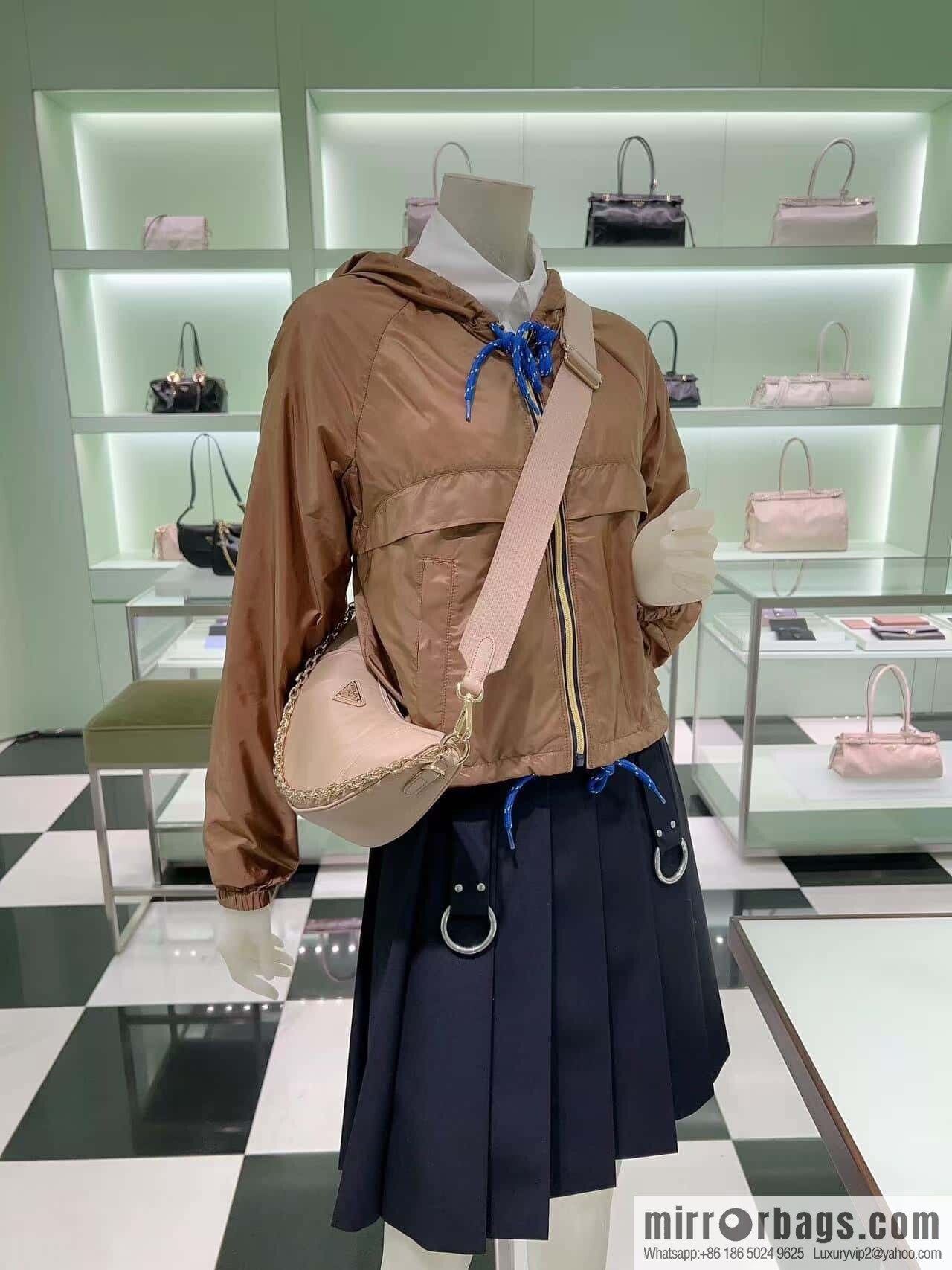 PRADA 🎉 new crescent bag 🎉 1BH222 multifunctional 🎉🎉 apricot