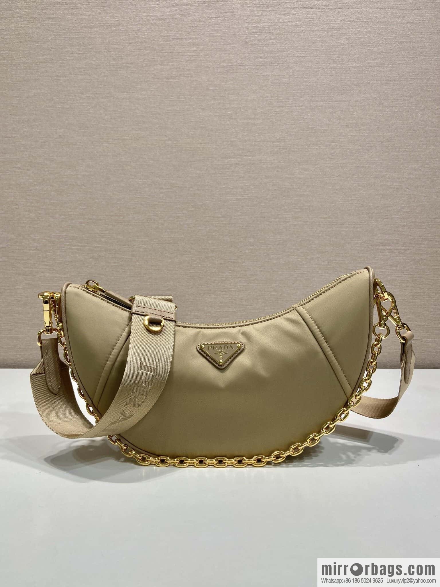 PRADA 🎉 new crescent bag 🎉 1BH222 multifunctional 🎉🎉 apricot