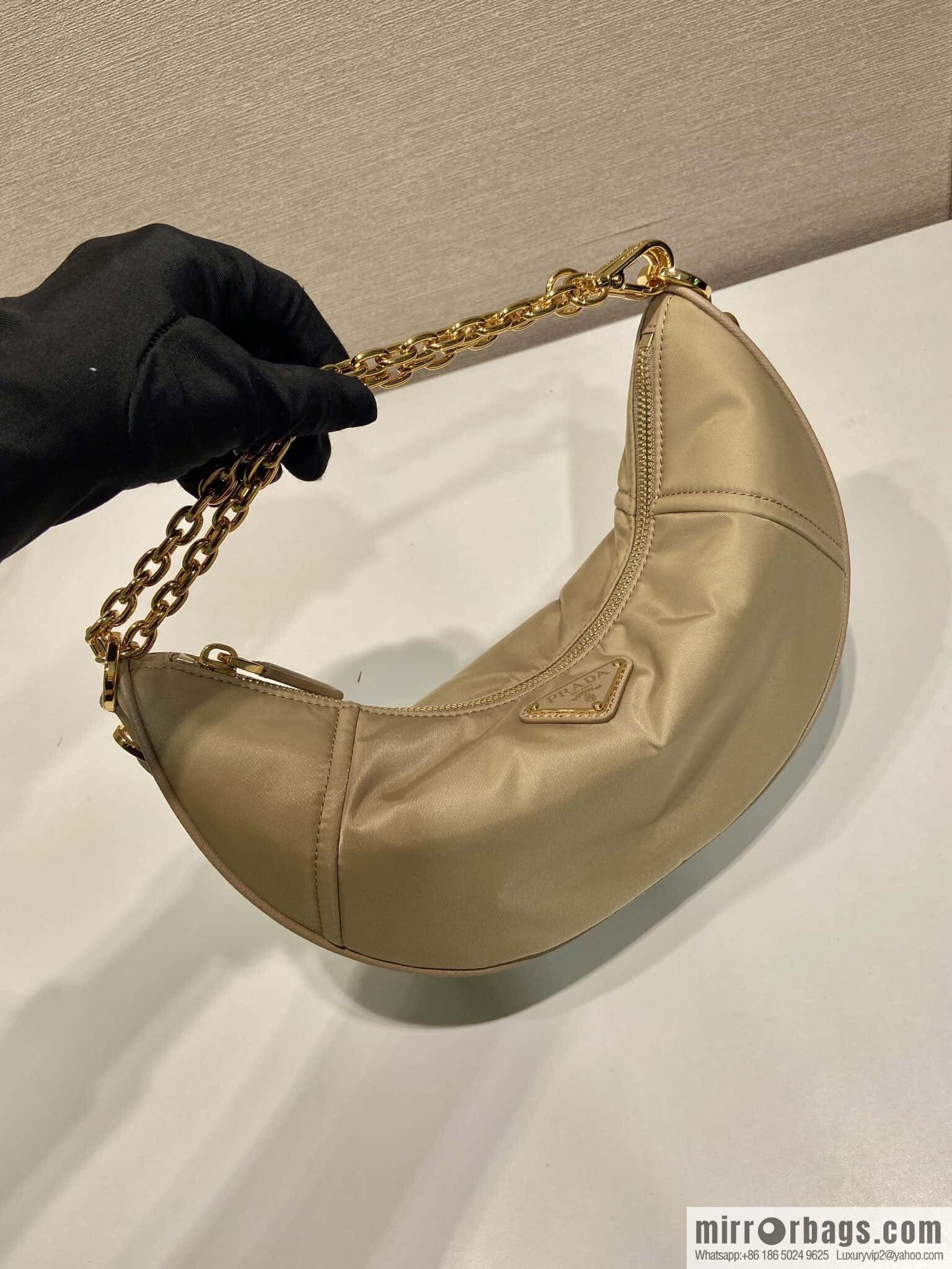 PRADA 🎉 new crescent bag 🎉 1BH222 multifunctional 🎉🎉 apricot