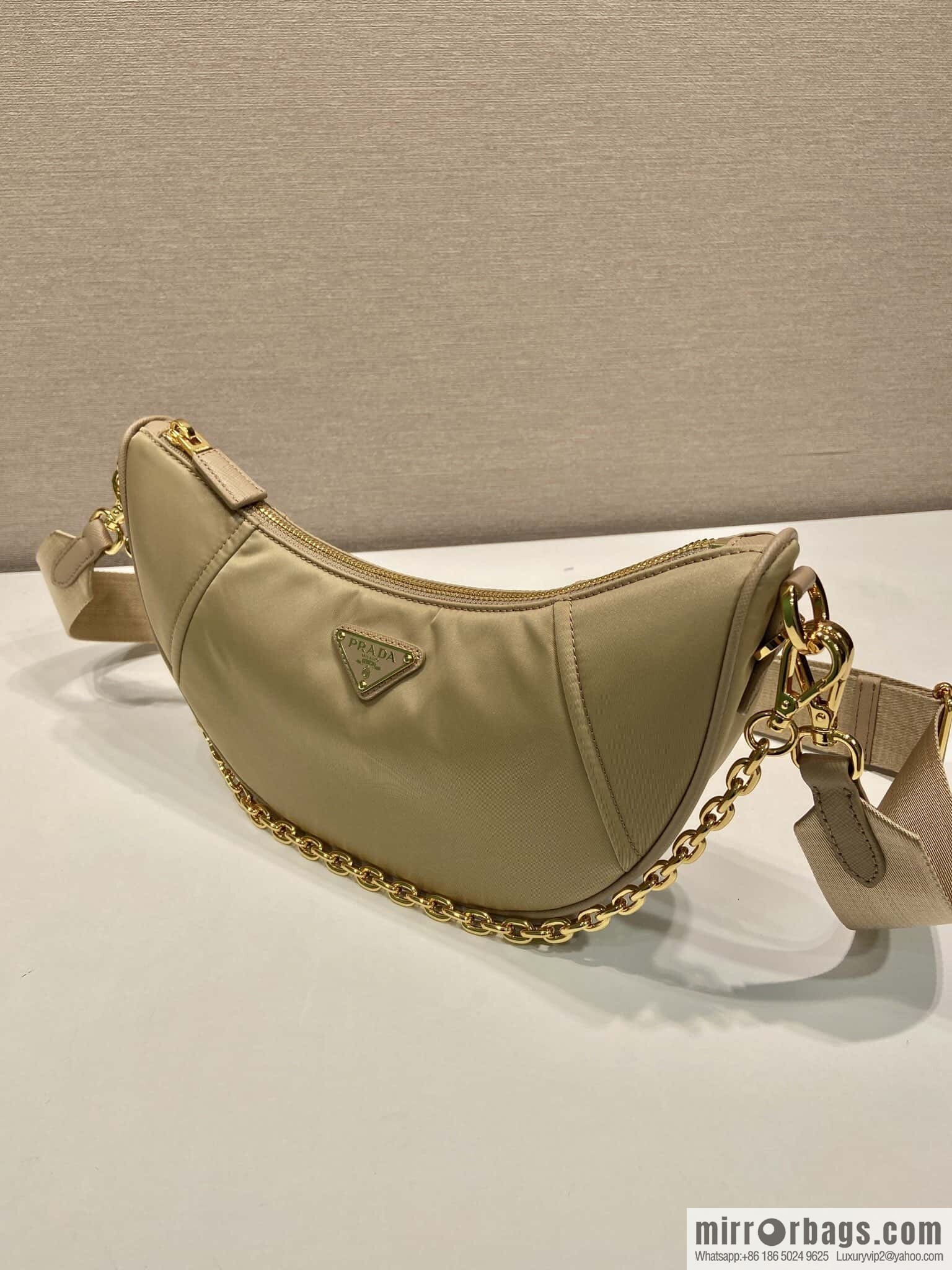 PRADA 🎉 new crescent bag 🎉 1BH222 multifunctional 🎉🎉 apricot