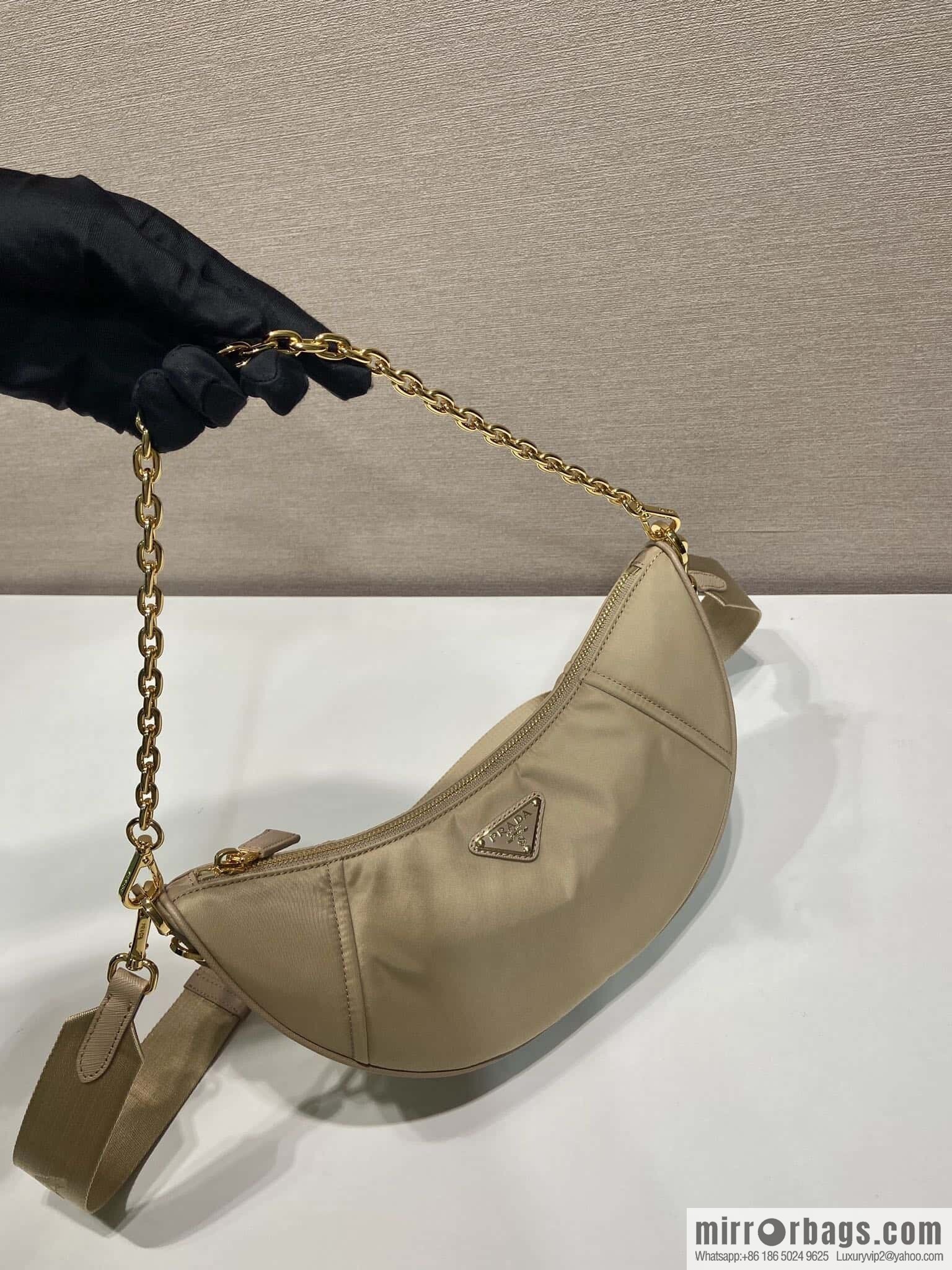 PRADA 🎉 new crescent bag 🎉 1BH222 multifunctional 🎉🎉 apricot