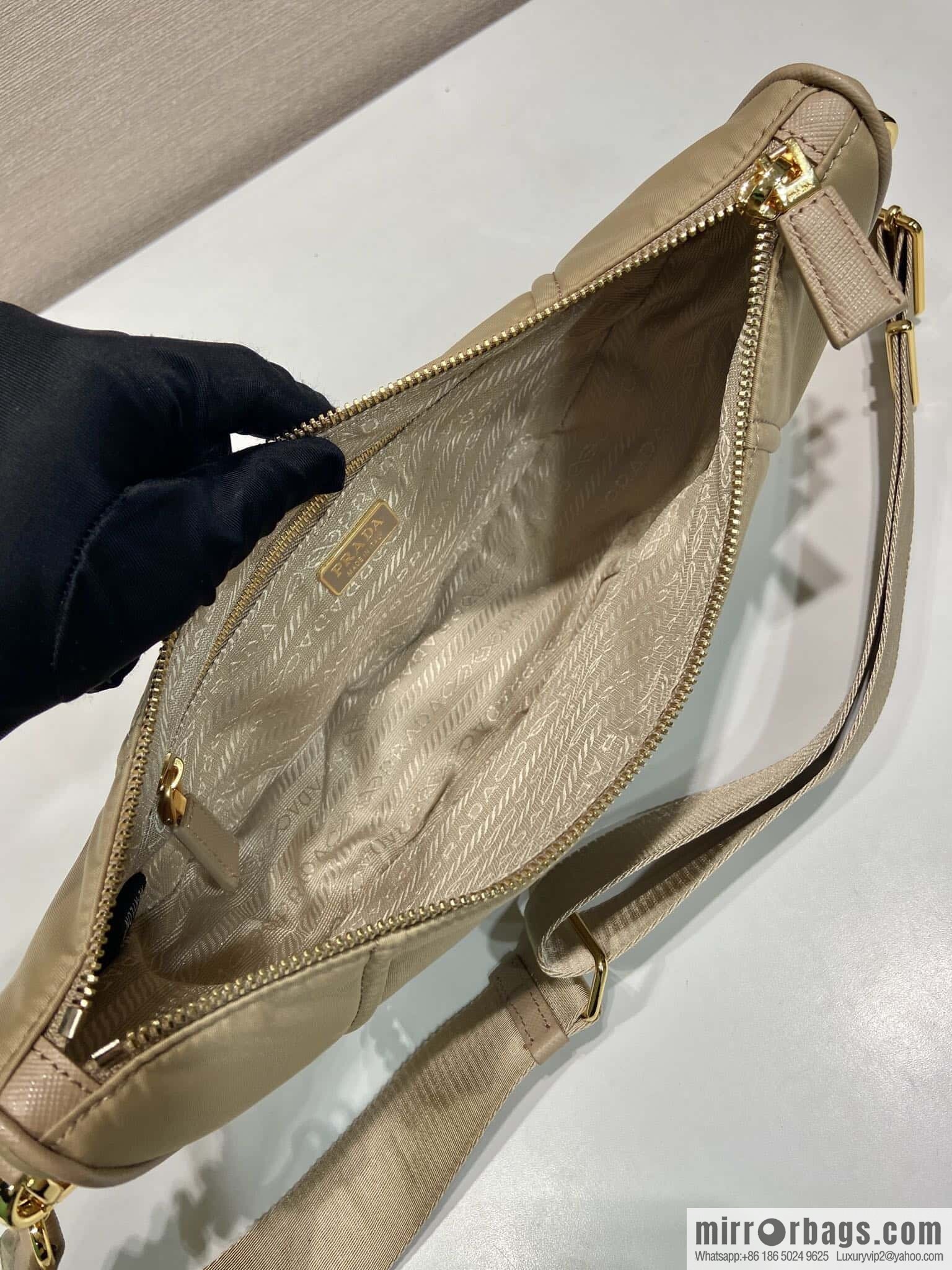 PRADA 🎉 new crescent bag 🎉 1BH222 multifunctional 🎉🎉 apricot