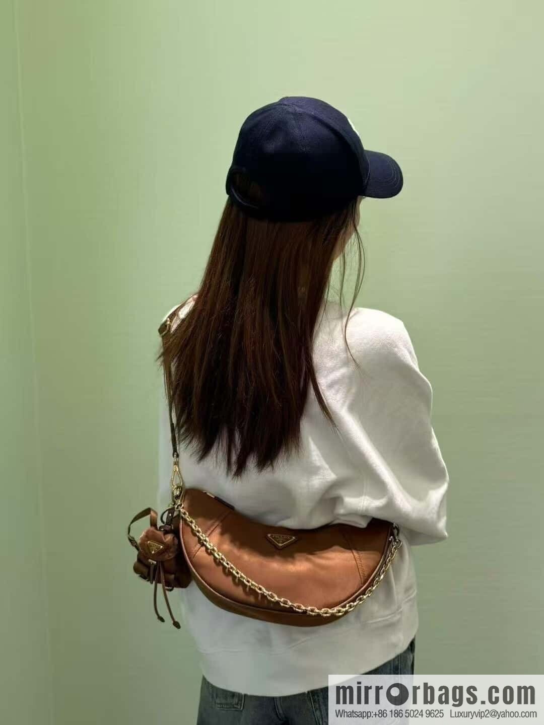 PRADA ๐ new crescent bag ๐ 1BH222 multifunctional ๐๐ caramel color