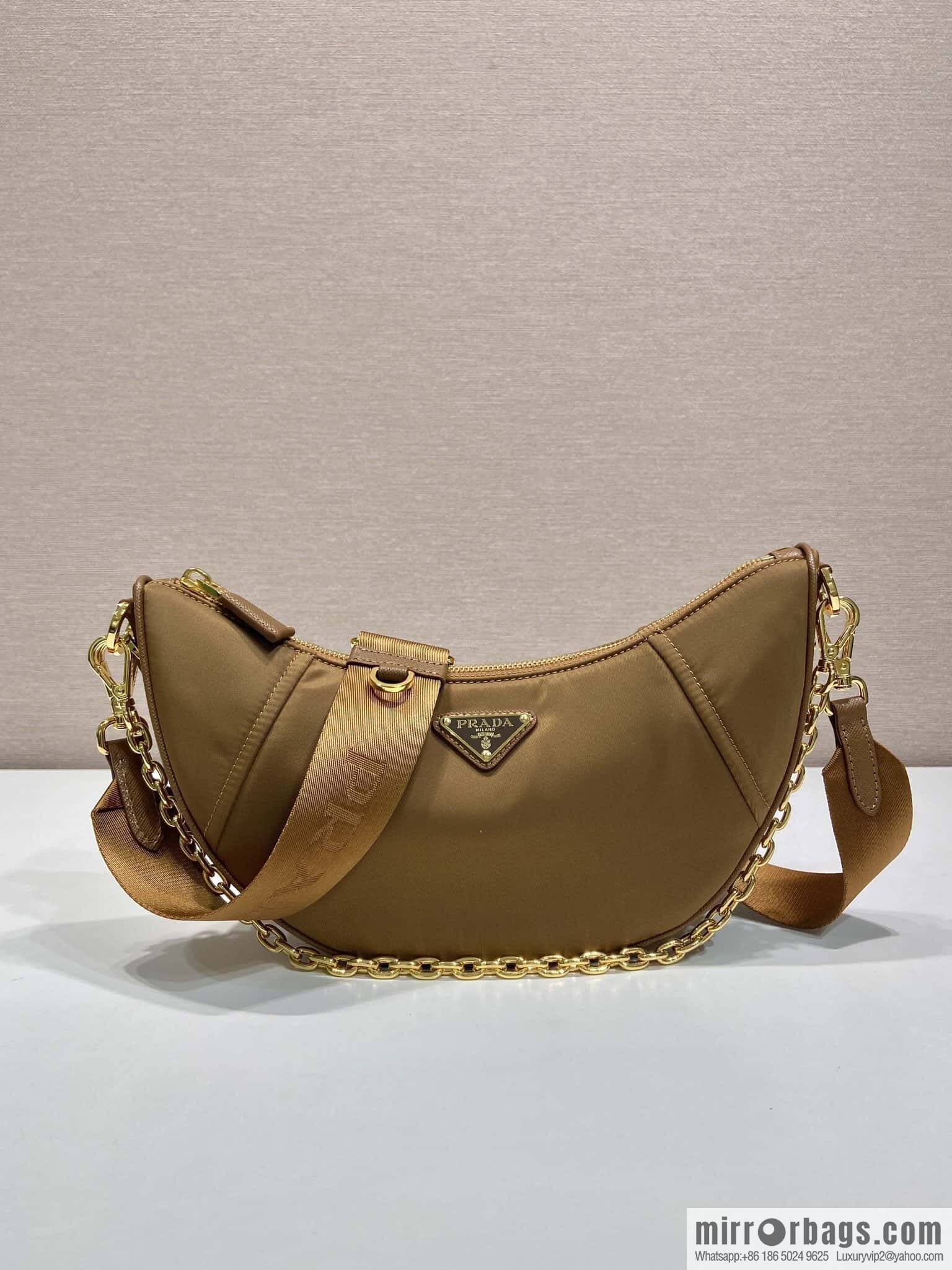 PRADA ๐ new crescent bag ๐ 1BH222 multifunctional ๐๐ caramel color