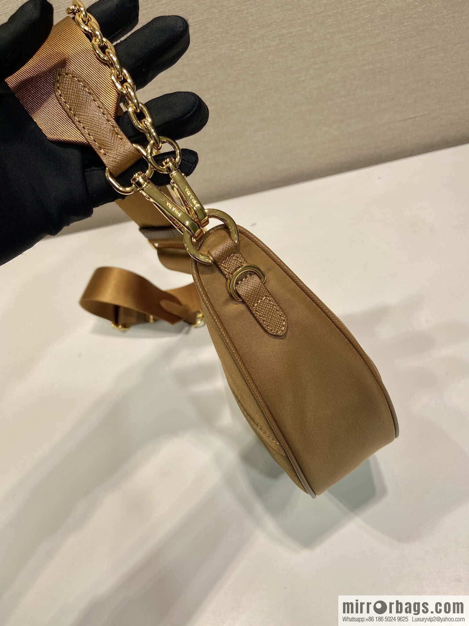 PRADA ๐ new crescent bag ๐ 1BH222 multifunctional ๐๐ caramel color