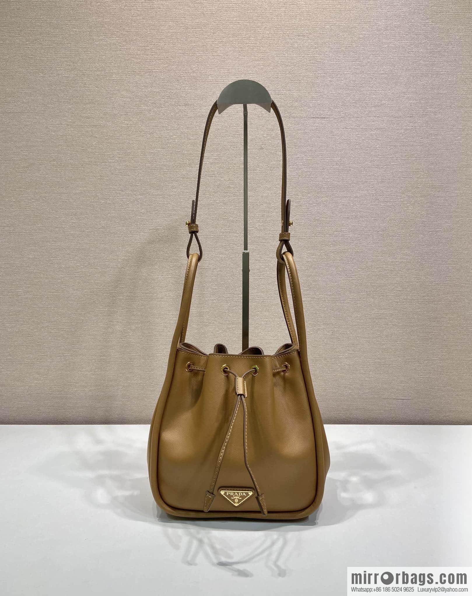 PRADA 🎉 new bucket bag 🎉 1BE087 🎉🎉 caramel color