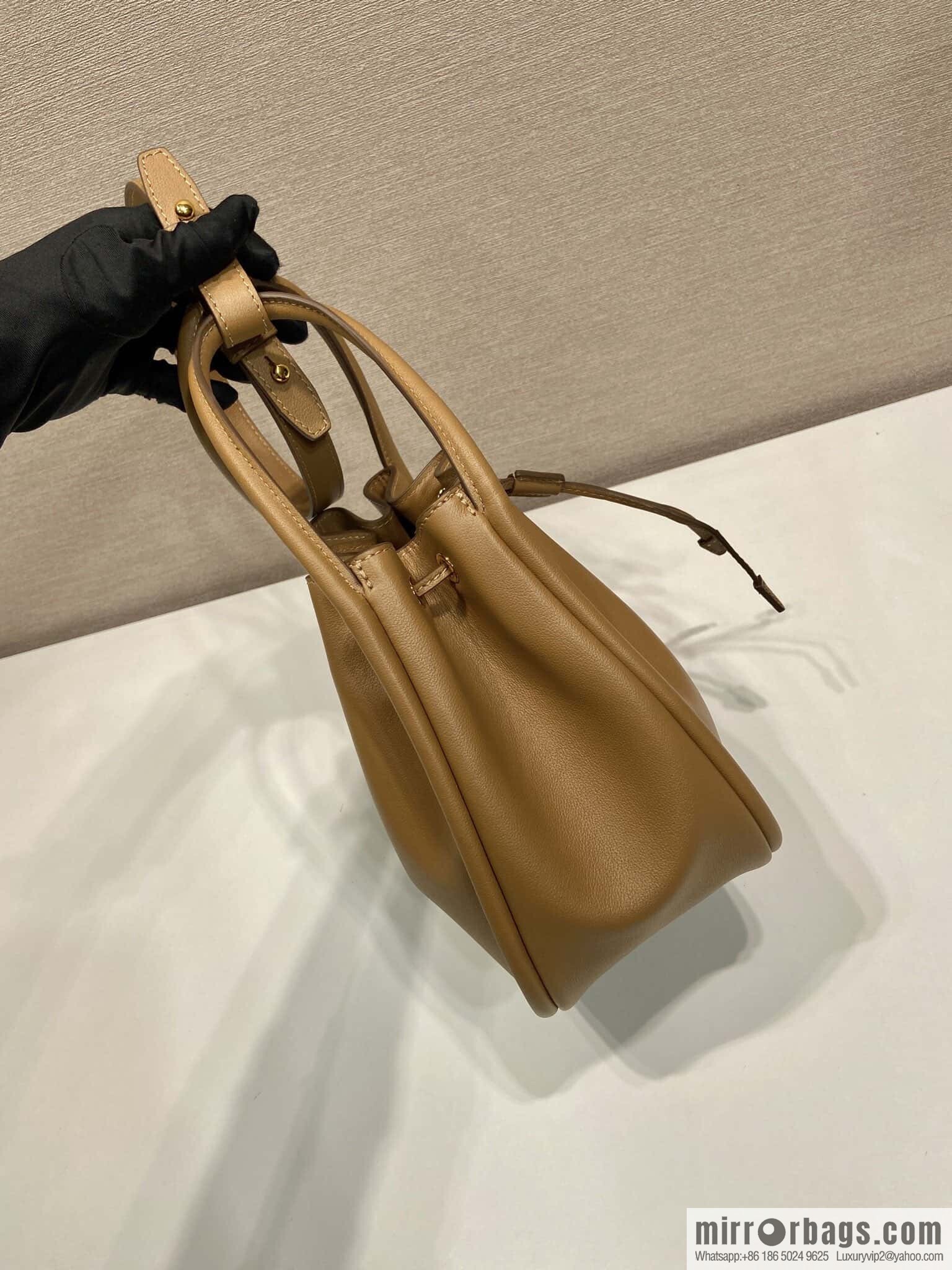 PRADA 🎉 new bucket bag 🎉 1BE087 🎉🎉 caramel color