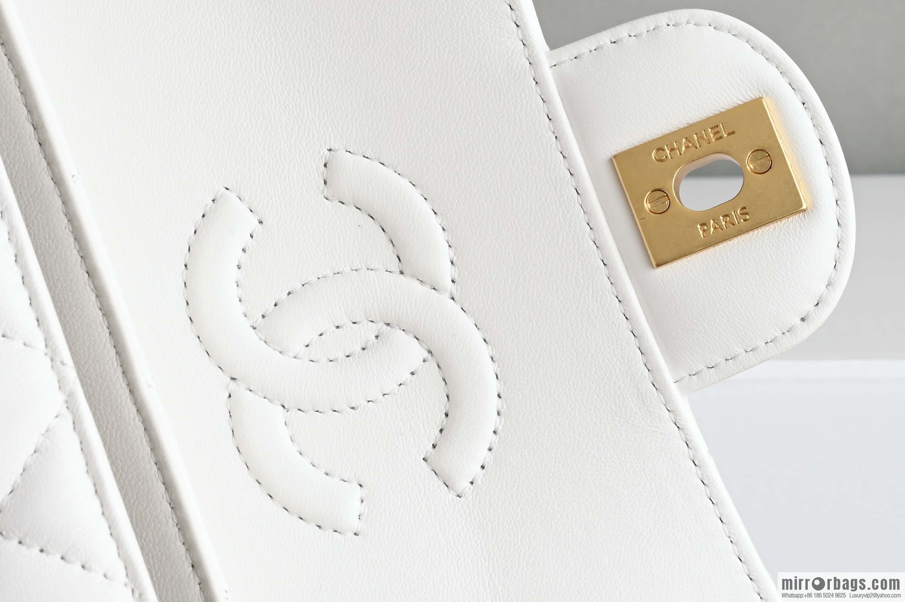 CHANEL 25P Handle Kelly Horizontal S AS5354 White