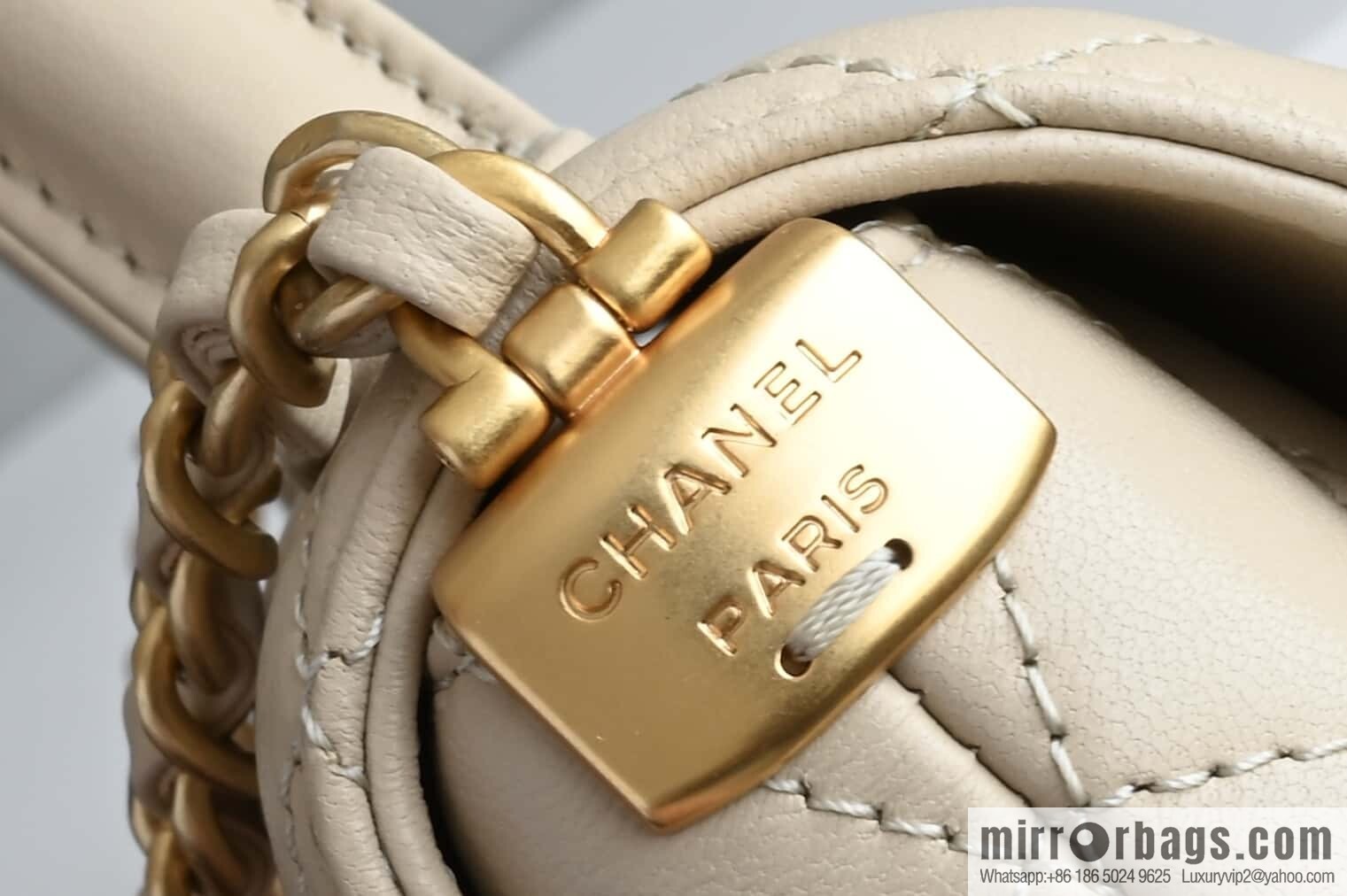 CHANEL 25P Handle Kelly Horizontal Small AS5354 Apricot