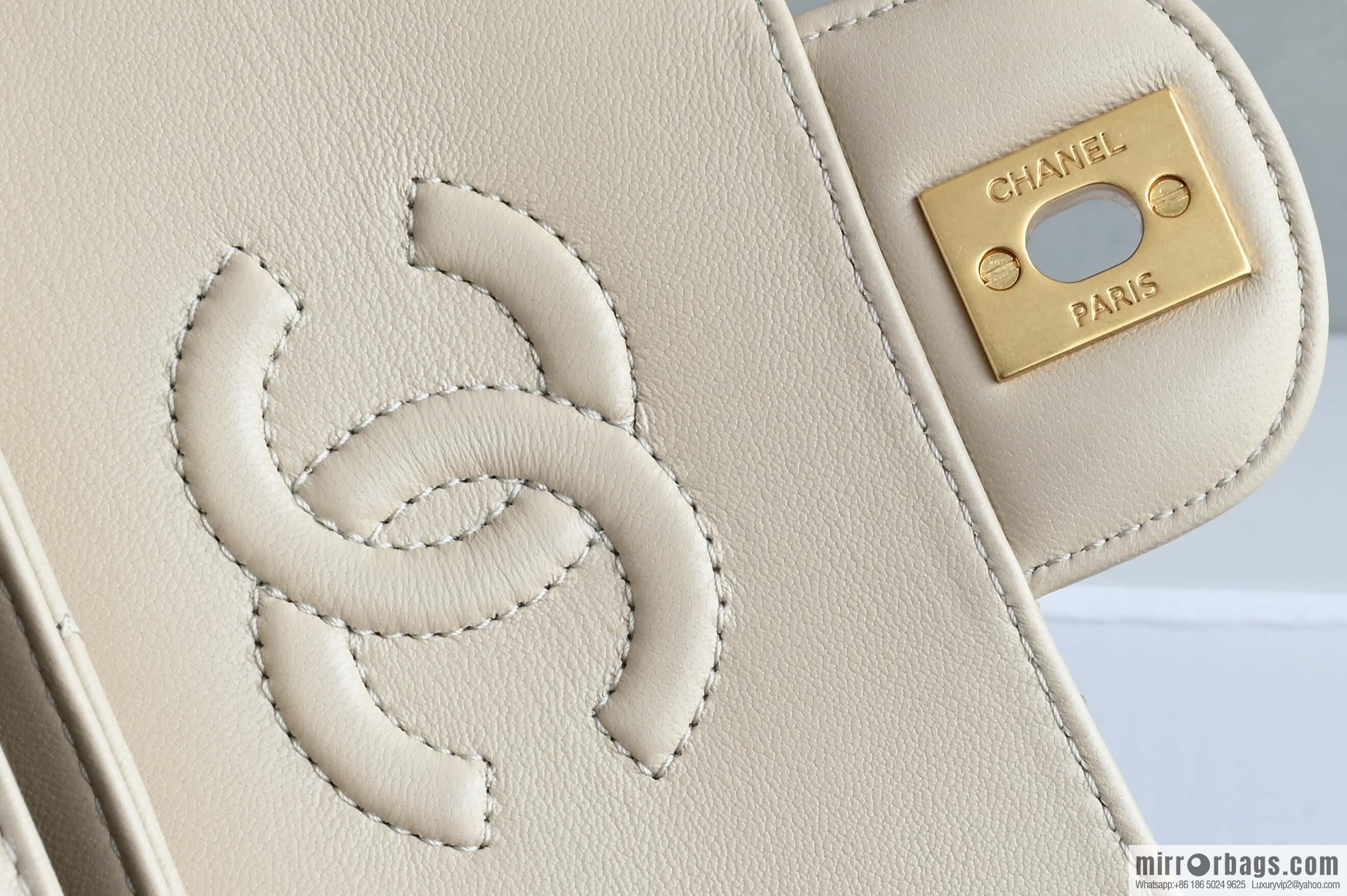 CHANEL 25P Handle Kelly Horizontal Small AS5354 Apricot