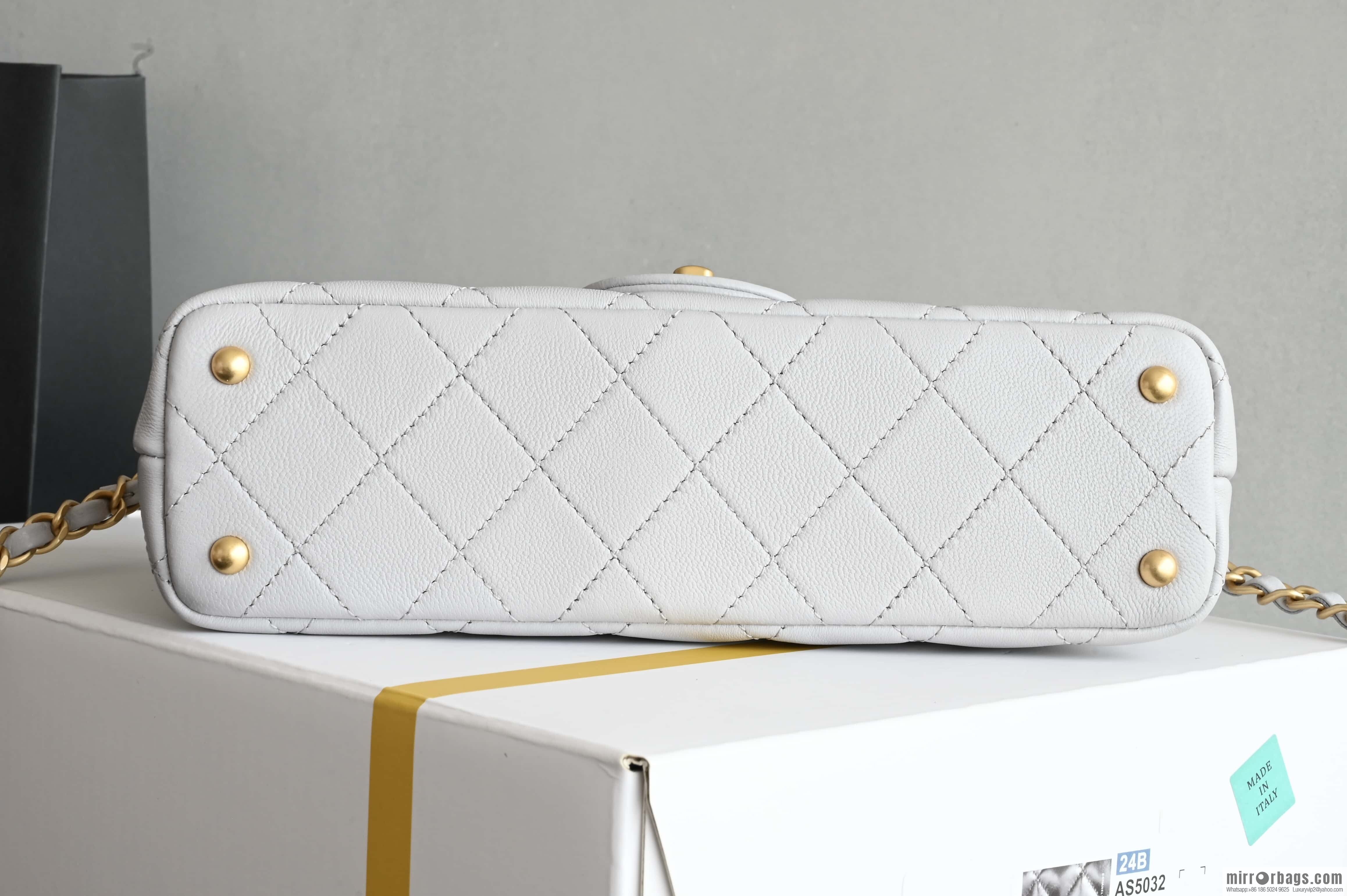 CHANEL 25P Handle Kelly Horizontal S AS5354 Grey