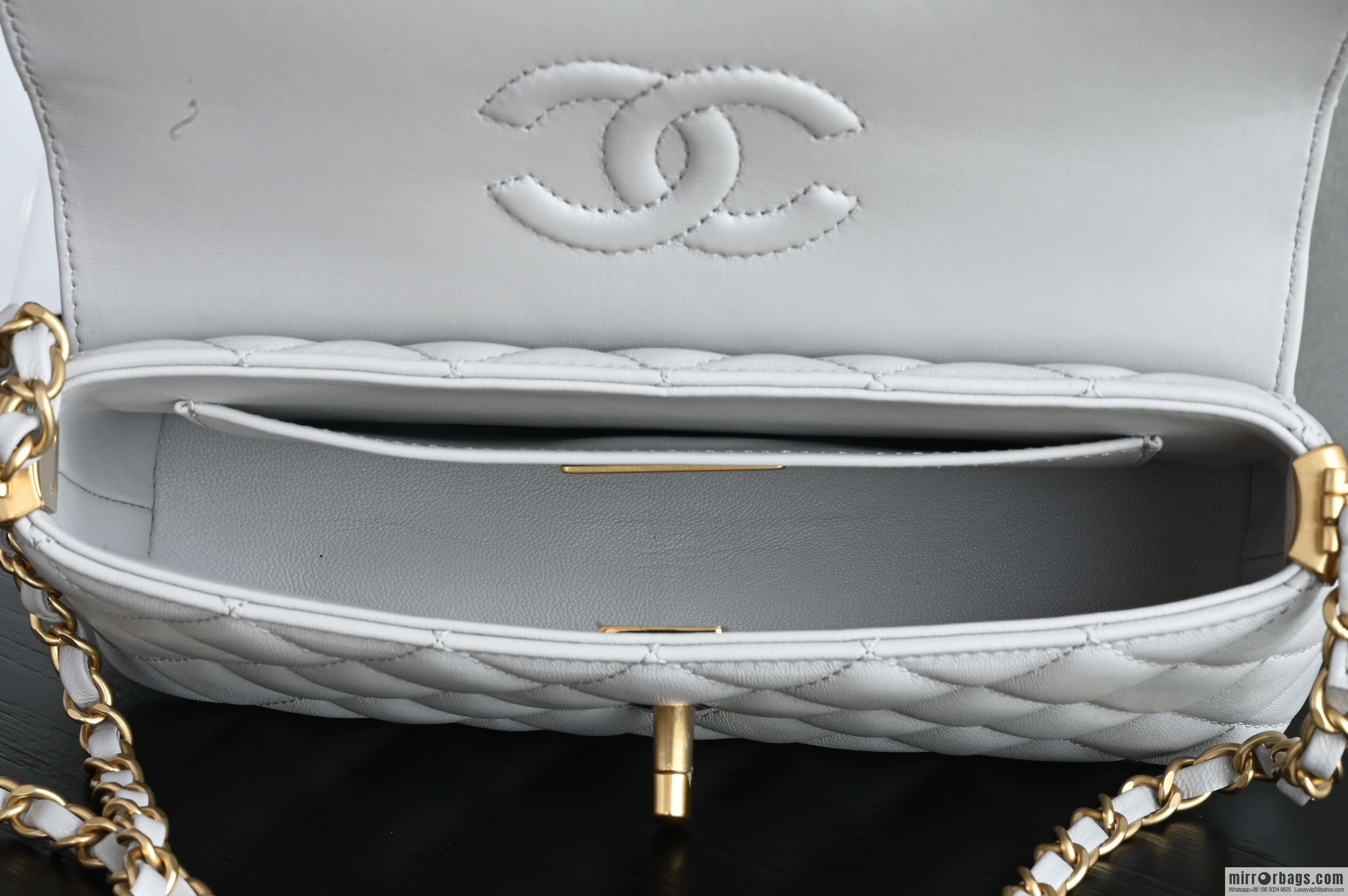 CHANEL 25P Handle Kelly Horizontal S AS5354 Grey