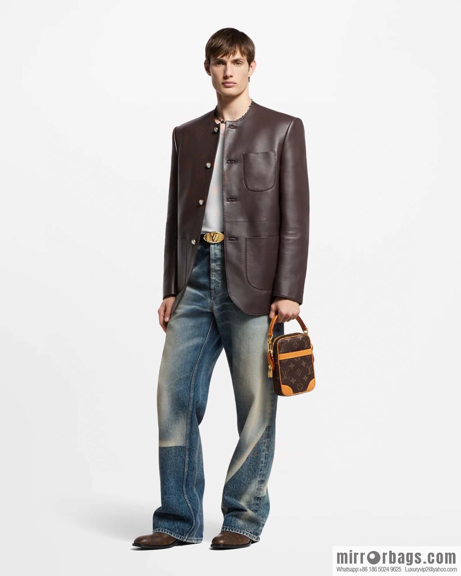 [Original order boutique] M14058 presbyopia yellow leather, mini men's bag messenger bag TROCADÉRO mini handbag