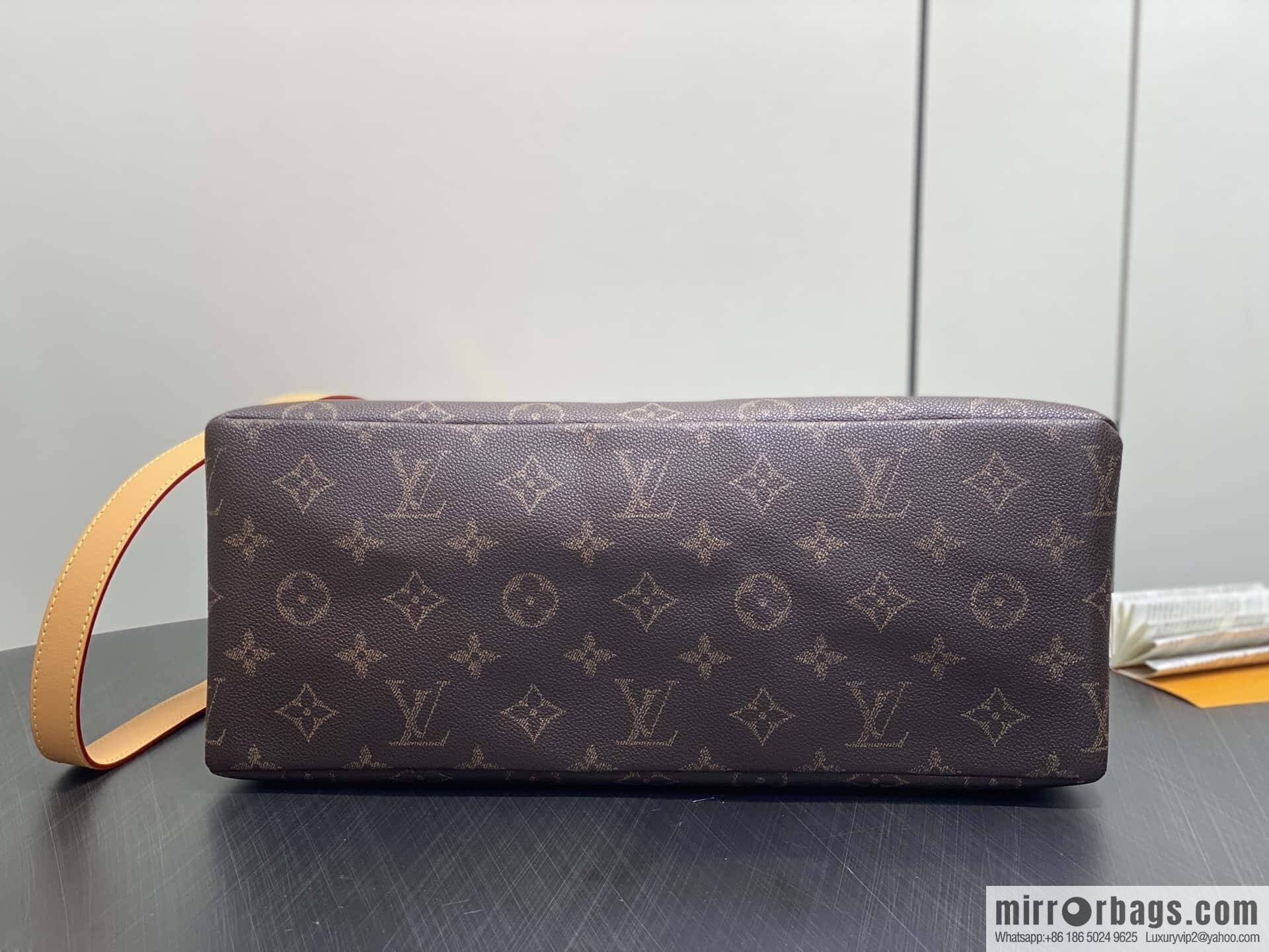 [Boutique‑grade] M13928 presbyopia brown, shopping bag, square bag, Shopper Tote handbag.