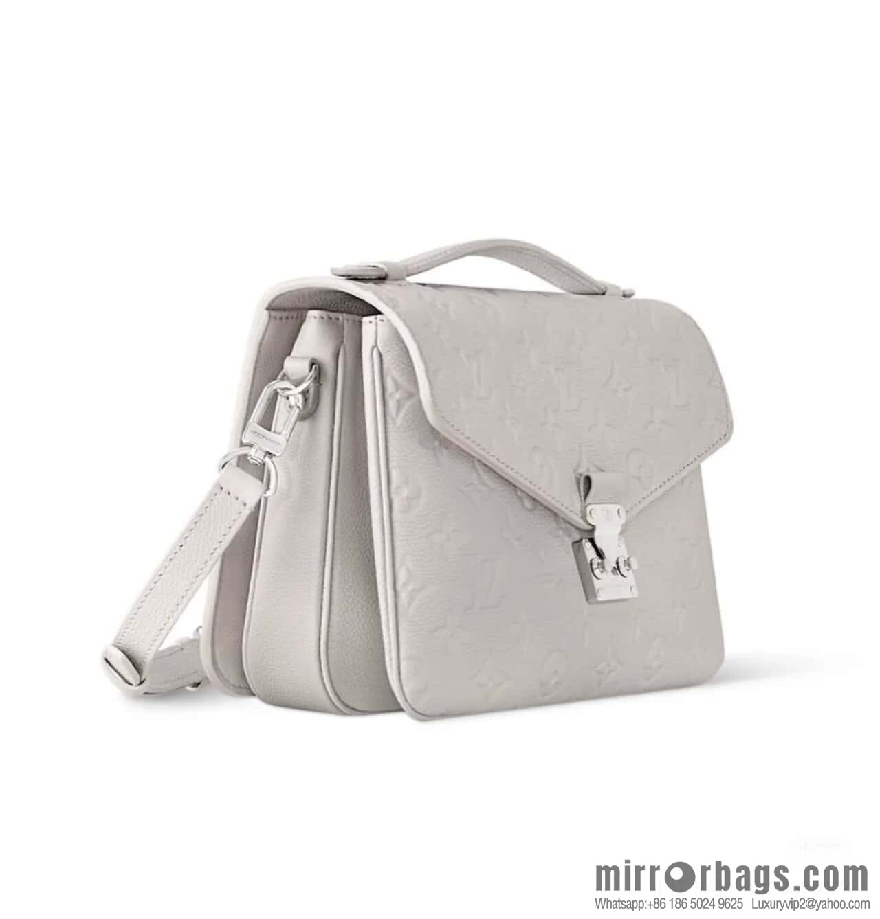 [Original order boutique] M41487 hazy gray taro purple, full leather embossed messenger bag Pochette Métis handbag