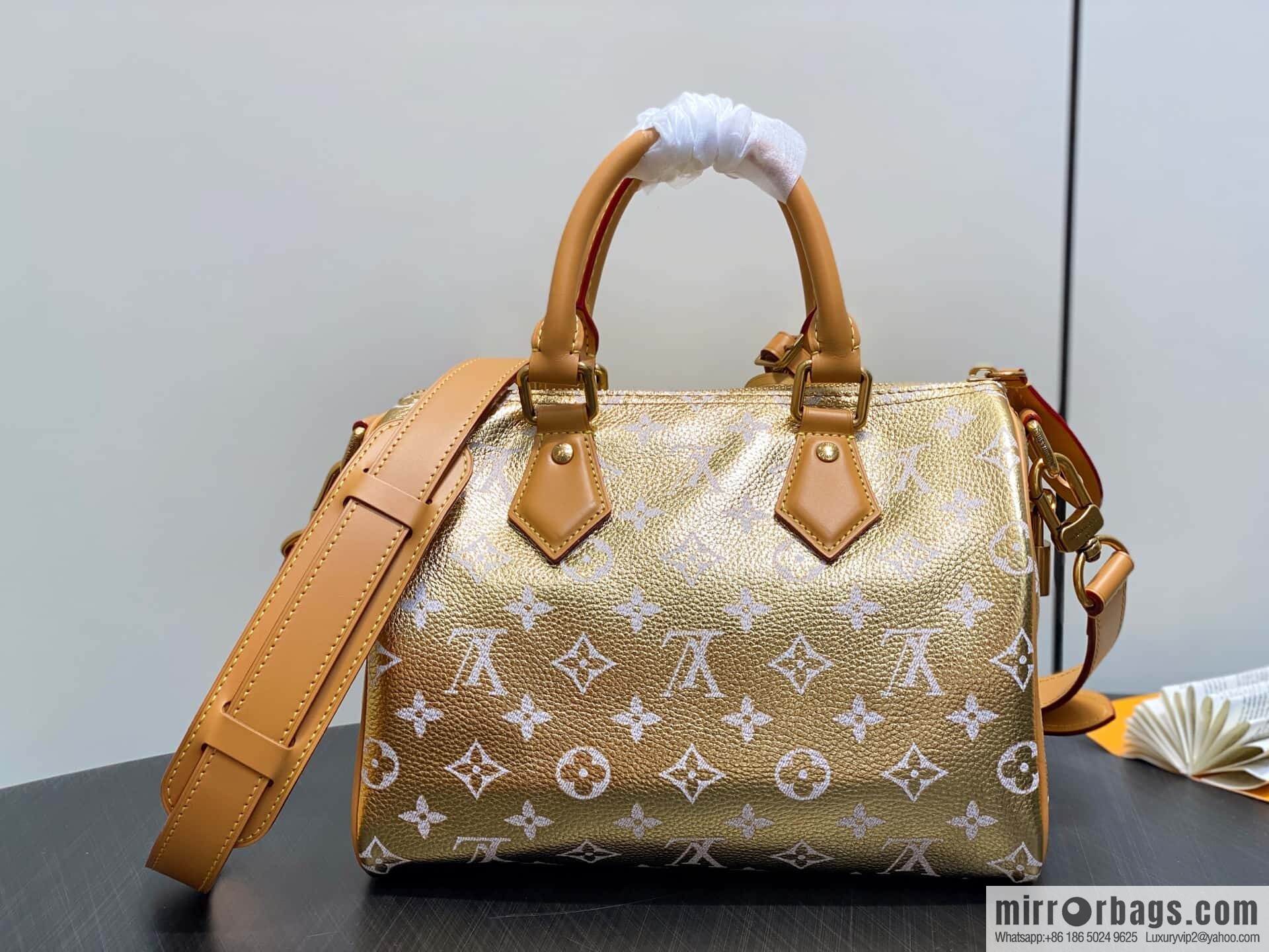 [Original order boutique] M24440 gold, full leather speedy pillow bag SPEEDY P9 BANDOULIZRE25 handbag
