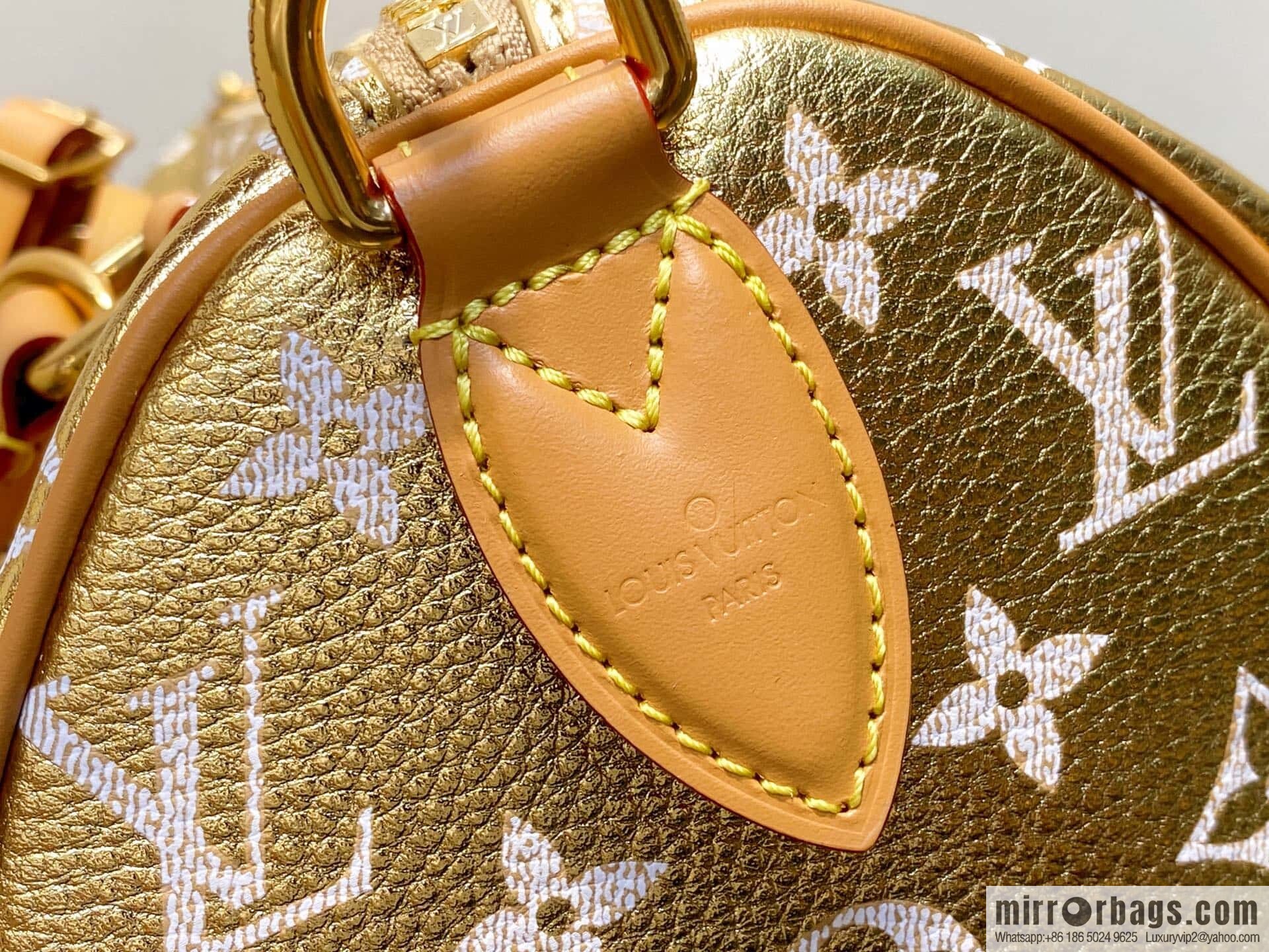 [Original order boutique] M24440 gold, full leather speedy pillow bag SPEEDY P9 BANDOULIZRE25 handbag