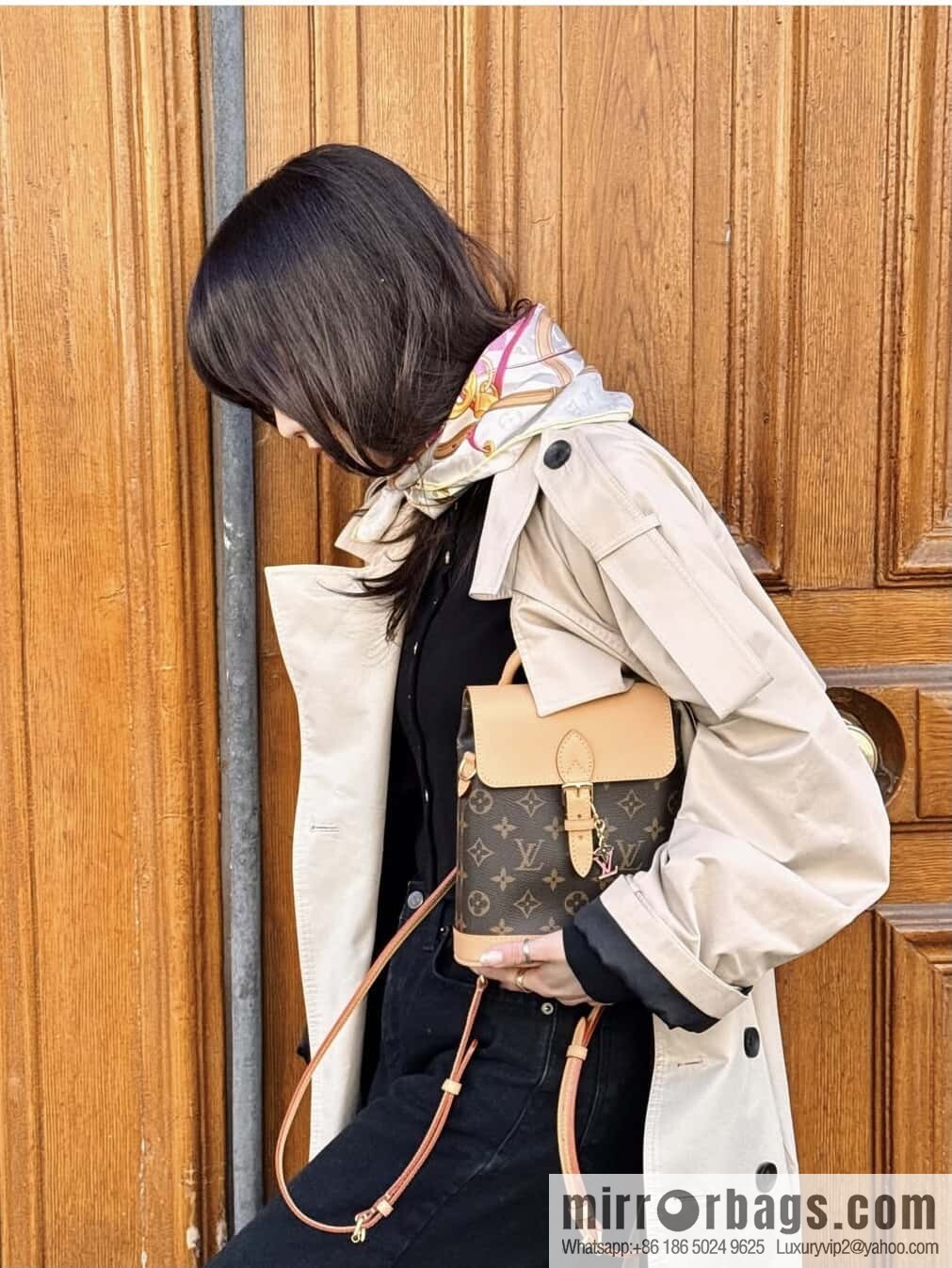 [Original order boutique] M14651 presbyopia yellow leather, mini backpack SOHO mini backpack
