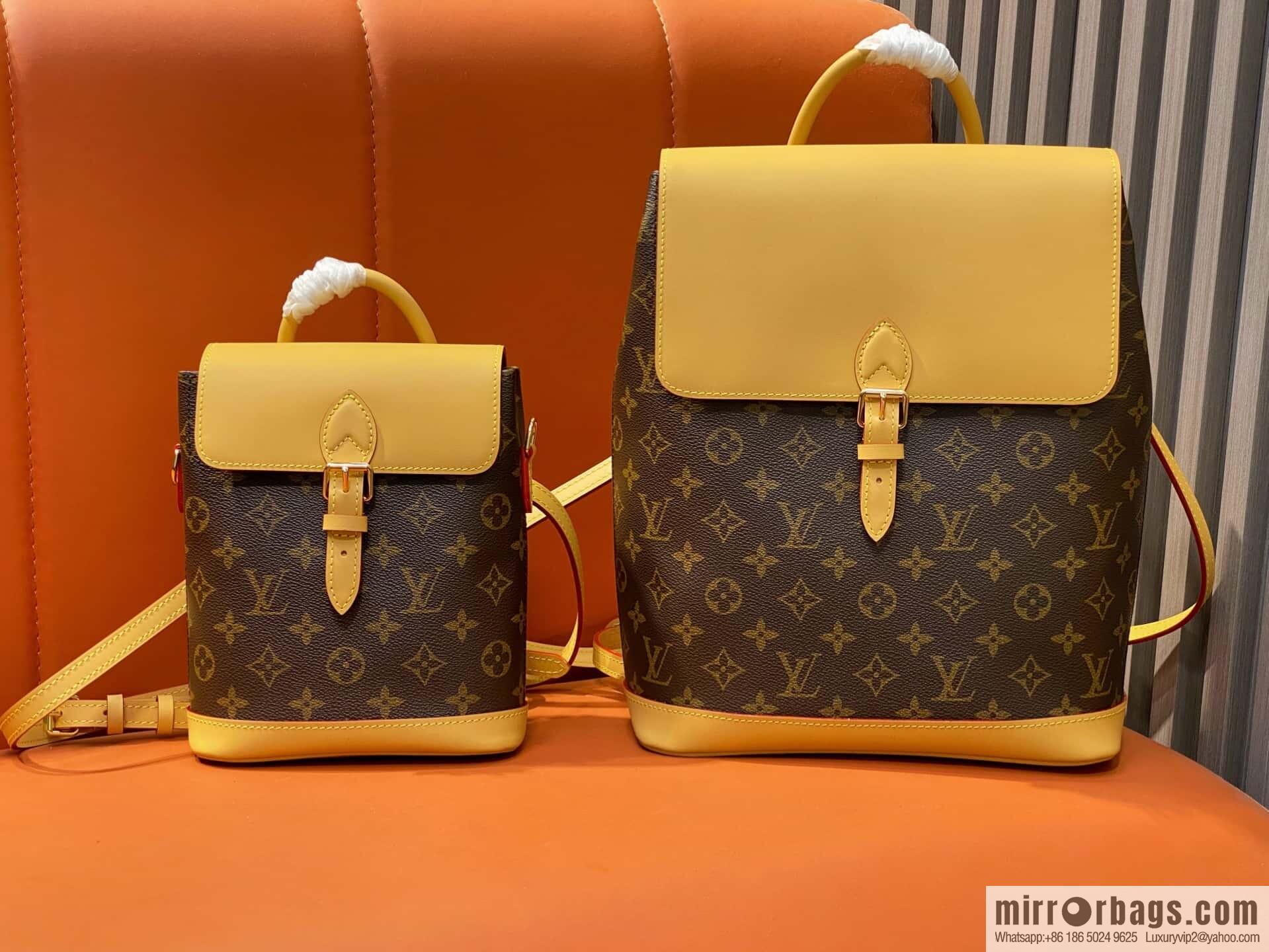 [Original order boutique] M14653 presbyopia yellow leather, backpack SOHO backpack