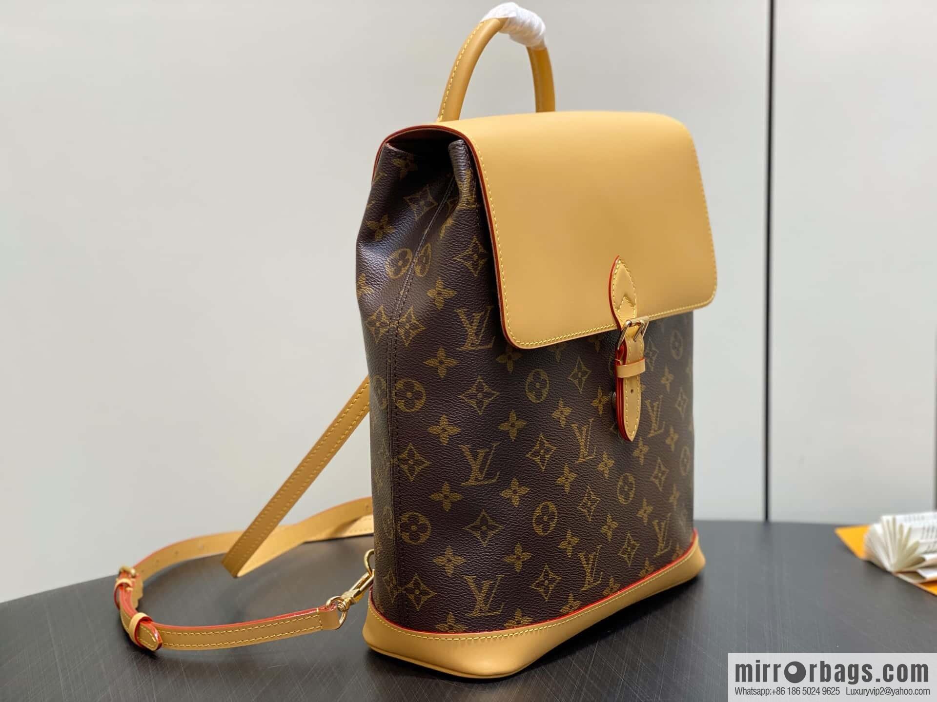 [Original order boutique] M14653 presbyopia yellow leather, backpack SOHO backpack