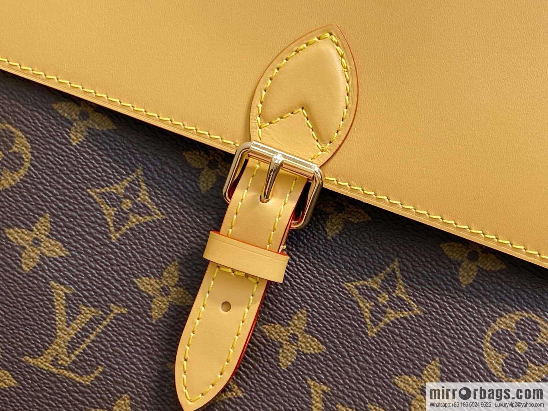 [Boutique‑grade] M14653 presbyopia yellow leather, backpack SOHO backpack