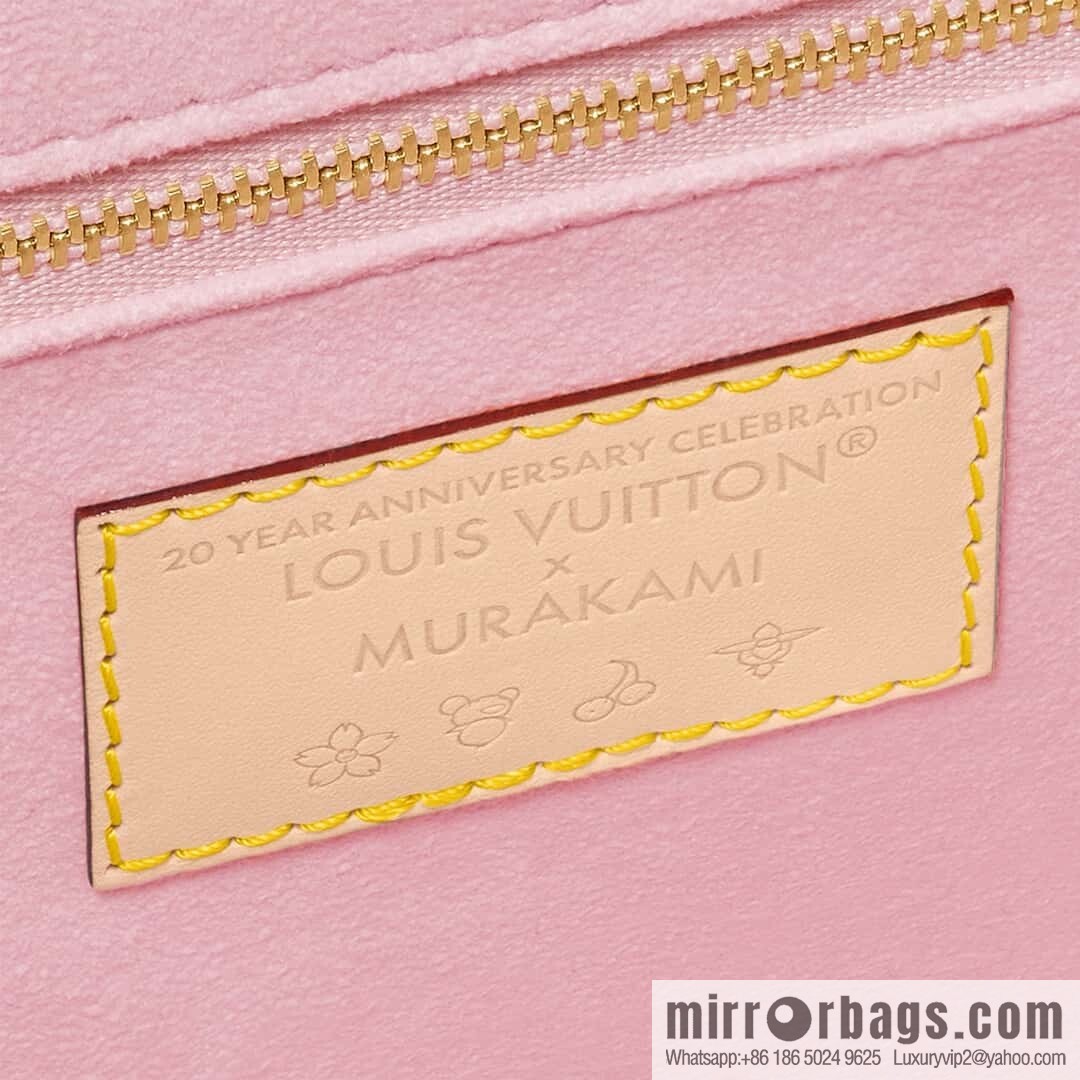 [Boutique‑grade] M13269 presbyopia, cherry blossom/Murakami Takashi, square bag OnTheGo small handbag