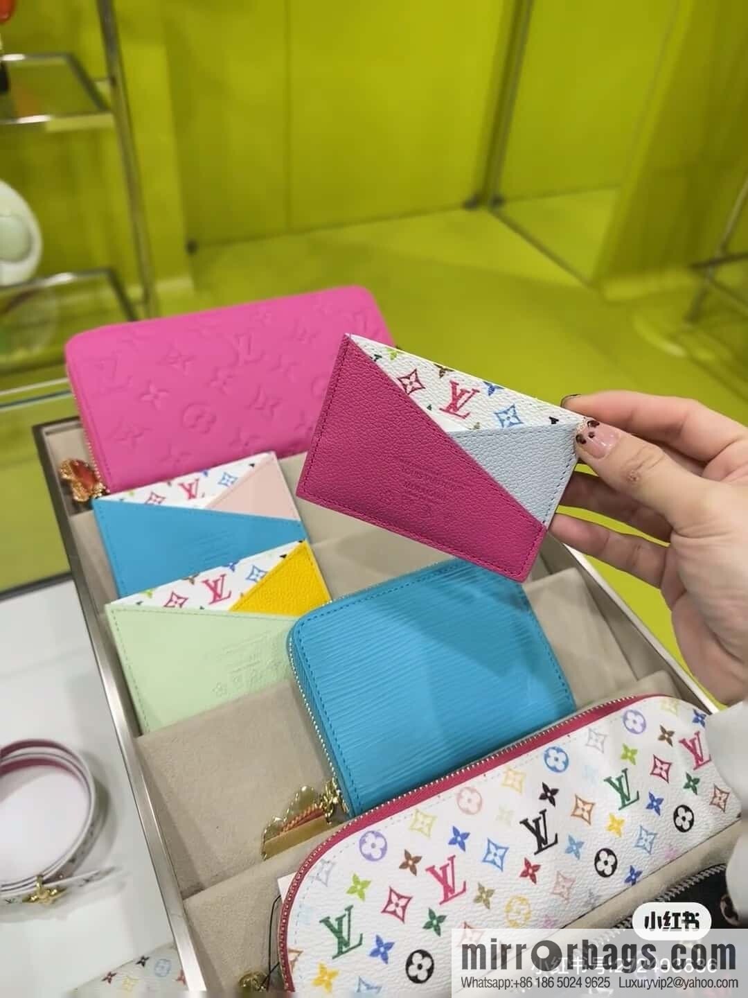 [Boutique‑grade] M14139 green, card bag wallet Criss-Cross LV x TM card holder