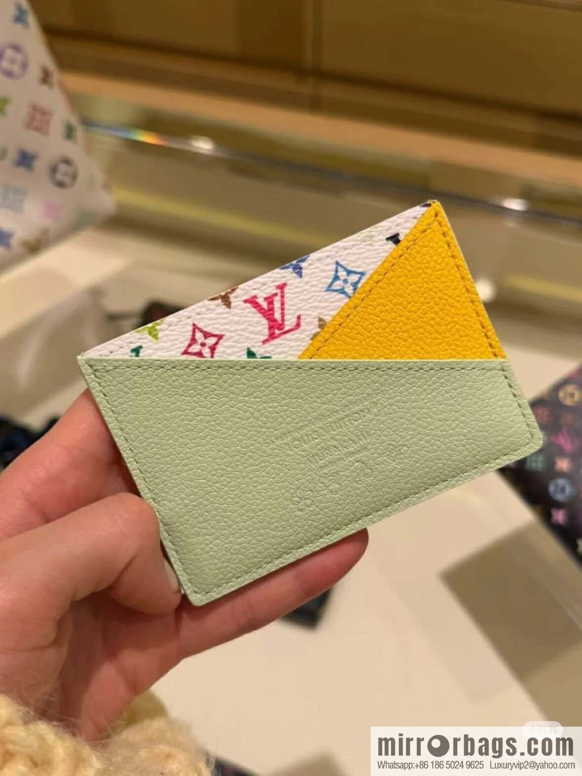 [Boutique‑grade] M14139 green, card bag wallet Criss-Cross LV x TM card holder