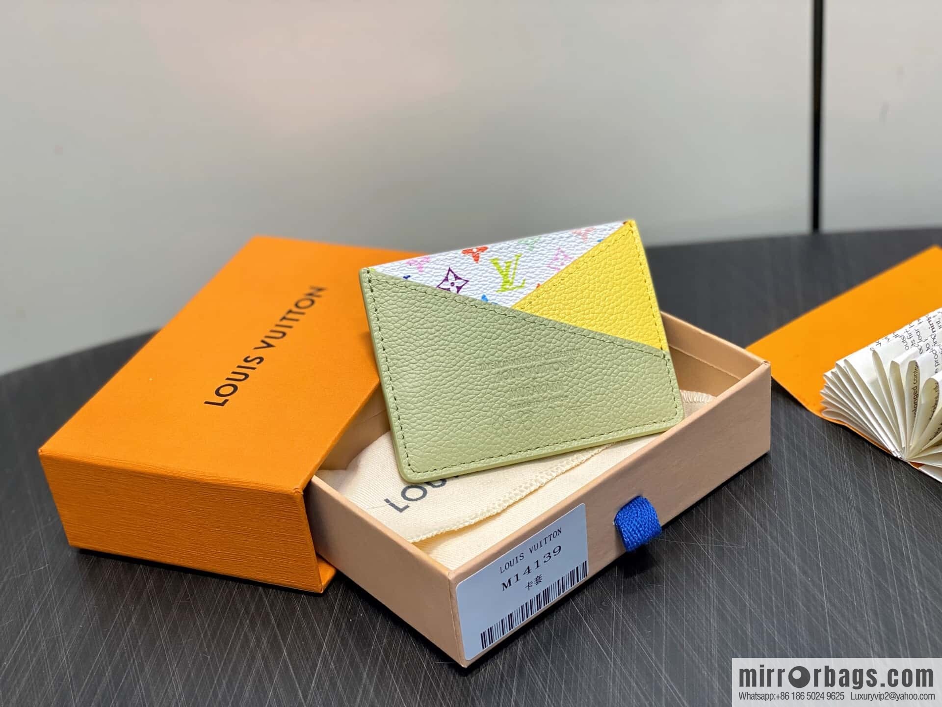 [Boutique‑grade] M14139 green, card bag wallet Criss-Cross LV x TM card holder