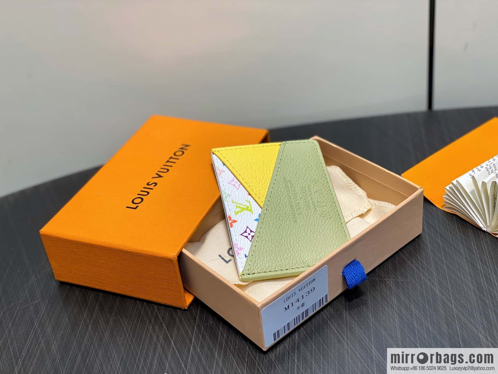 [Boutique‑grade] M14139 green, card bag wallet Criss-Cross LV x TM card holder