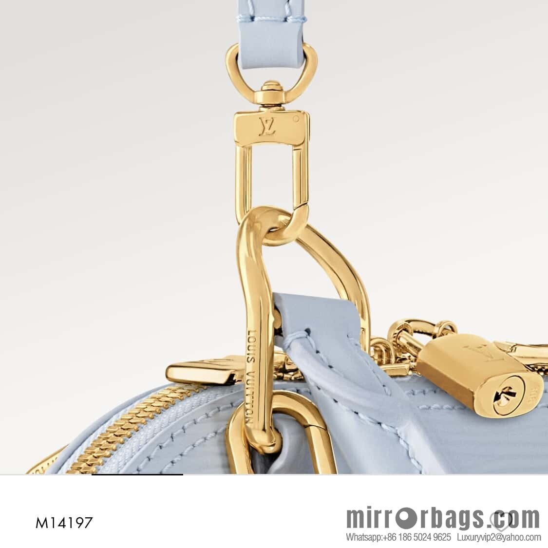 [Boutique‑grade] M14197 light blue, water ripple shell bag, the new LV x TM ALMA BB handbag of the season