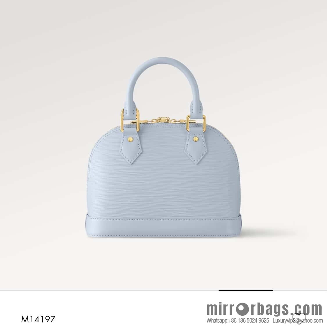 [Boutique‑grade] M14197 light blue, water ripple shell bag, the new LV x TM ALMA BB handbag of the season