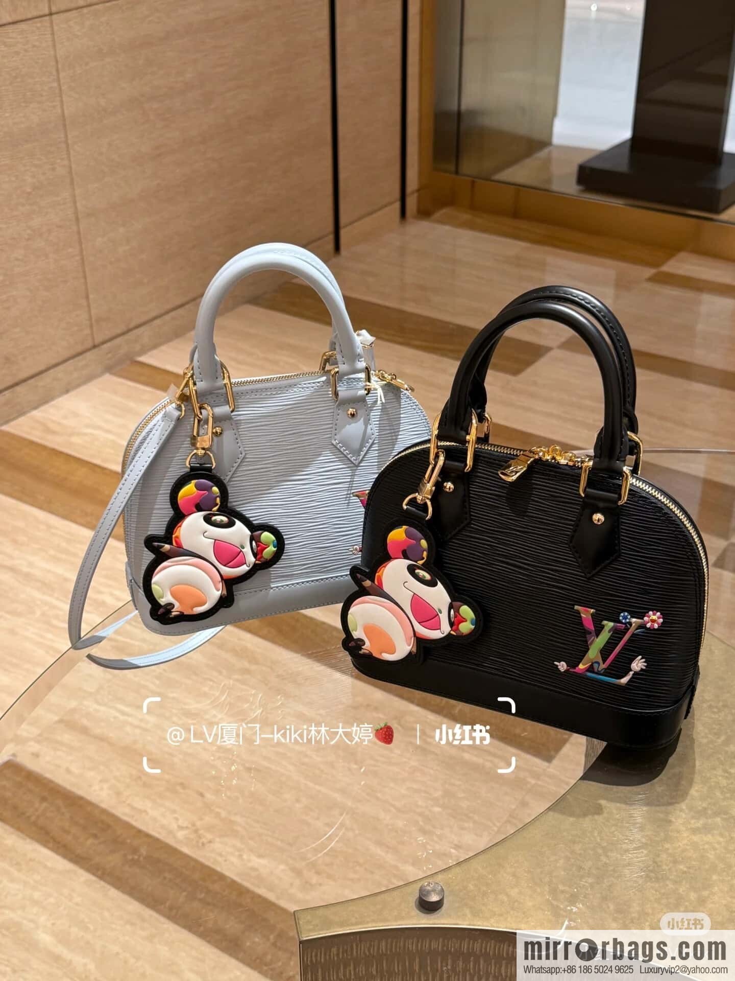 [Boutique‑grade] M13670 black, water ripple shell bag, the new LV x TM ALMA BB handbag of the season.