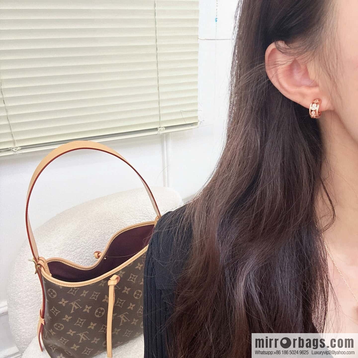 ❗️New ❗️ ☀️ Qeelin Petite Wulu full diamond gourd stud earrings ☀️
