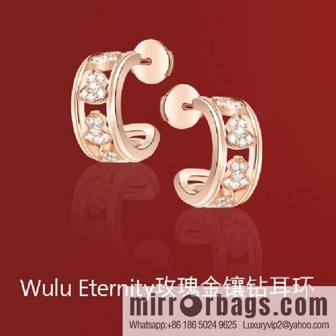 ❗️New ❗️ ☀️ Qeelin Petite Wulu full diamond gourd stud earrings ☀️