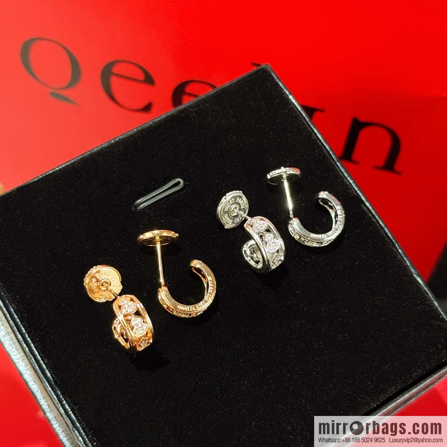 ❗️New ❗️ ☀️ Qeelin Petite Wulu full diamond gourd stud earrings ☀️
